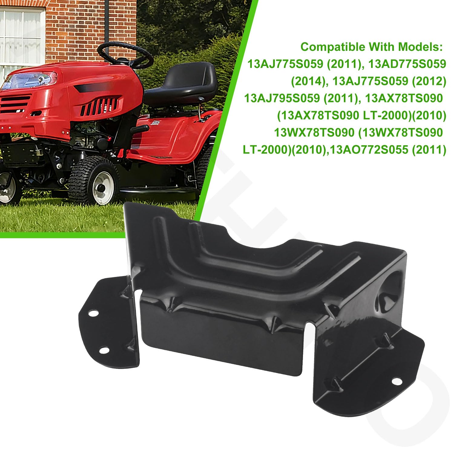 783-06424A-0637 - Funda para cinturón de cubierta negra compatible con cortacésped MTD/Craftsman/Troy-Bilt/Husky de 42 pulgadas y 46 pulgadas, sustituye a 783-06424A piezas de escritorio de