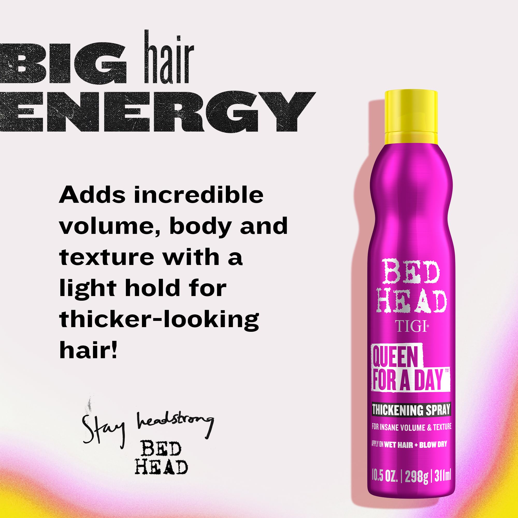 BED HEAD QUEEN FOR A DAY ヘアスプレー 4本 Amazon | Tigi Bedhead Superstar Queen For A Day Thickening Spray