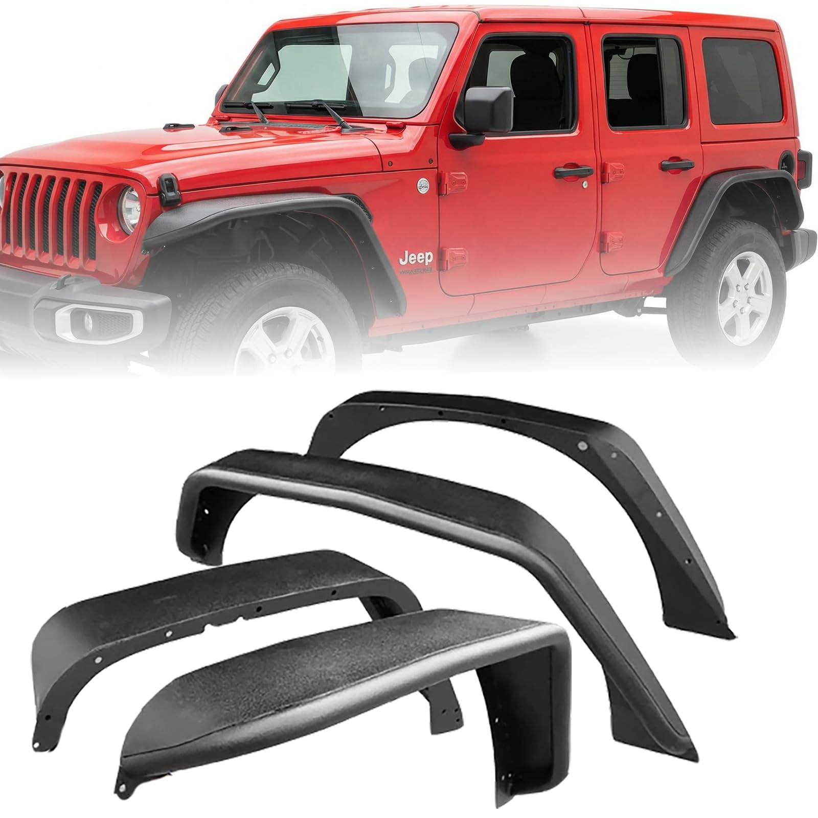 Photo 1 of Heavy Duty Steel Fender Flares for 4 Doors Jeep Wrangler JL/JLU 2018-2025
