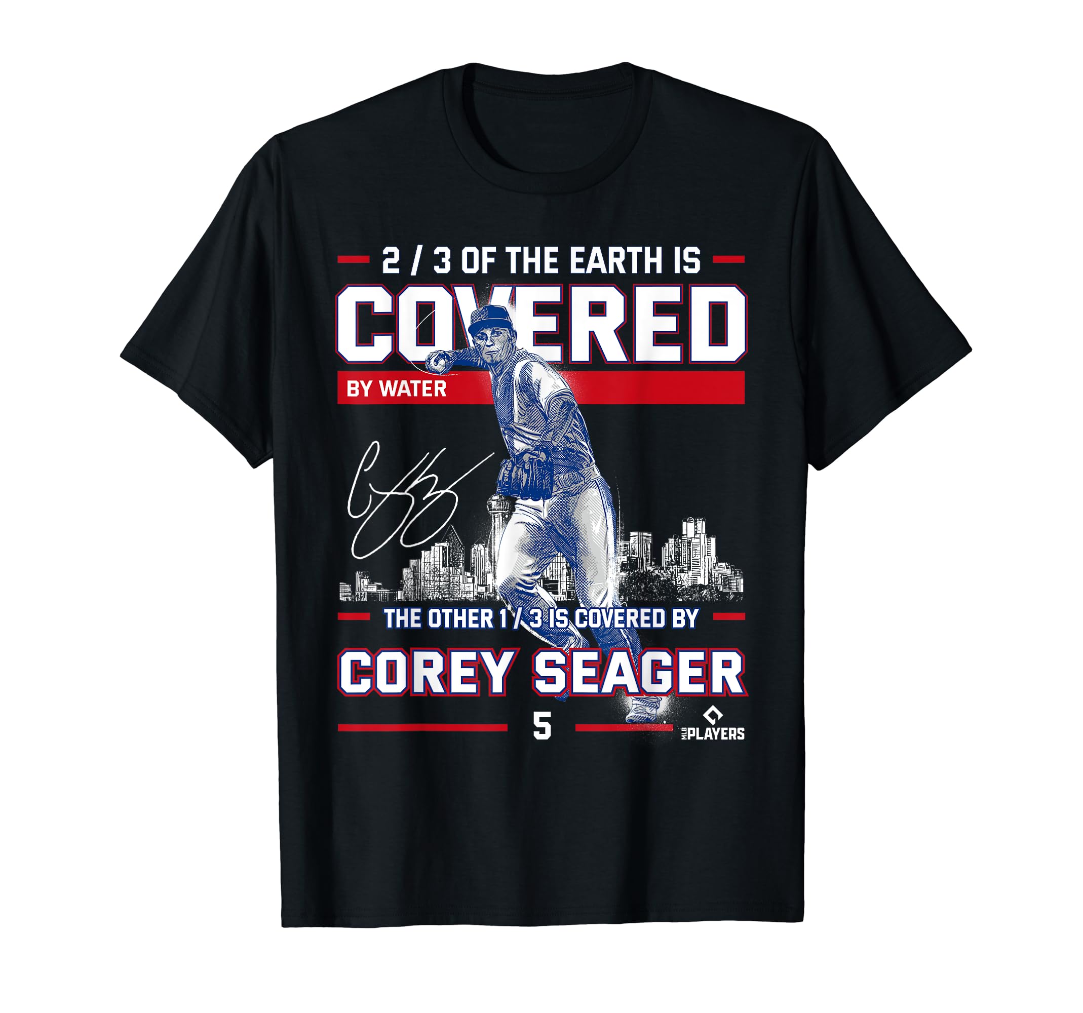 Ballpark MVPCorey Seager Covered Texas TX MLBPA T-Shirt