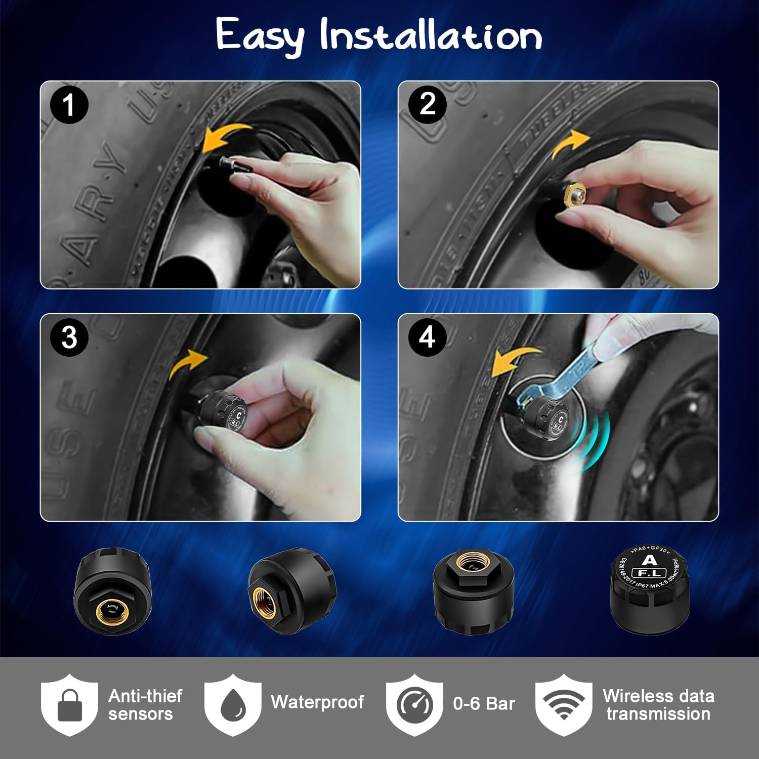 TPMS Relearn Tool for GM Tire Sensor, Automotive Tire Pressure Monitor Sensor Activation Reset Tool, Reifendrucküberwachungssystem für Camping