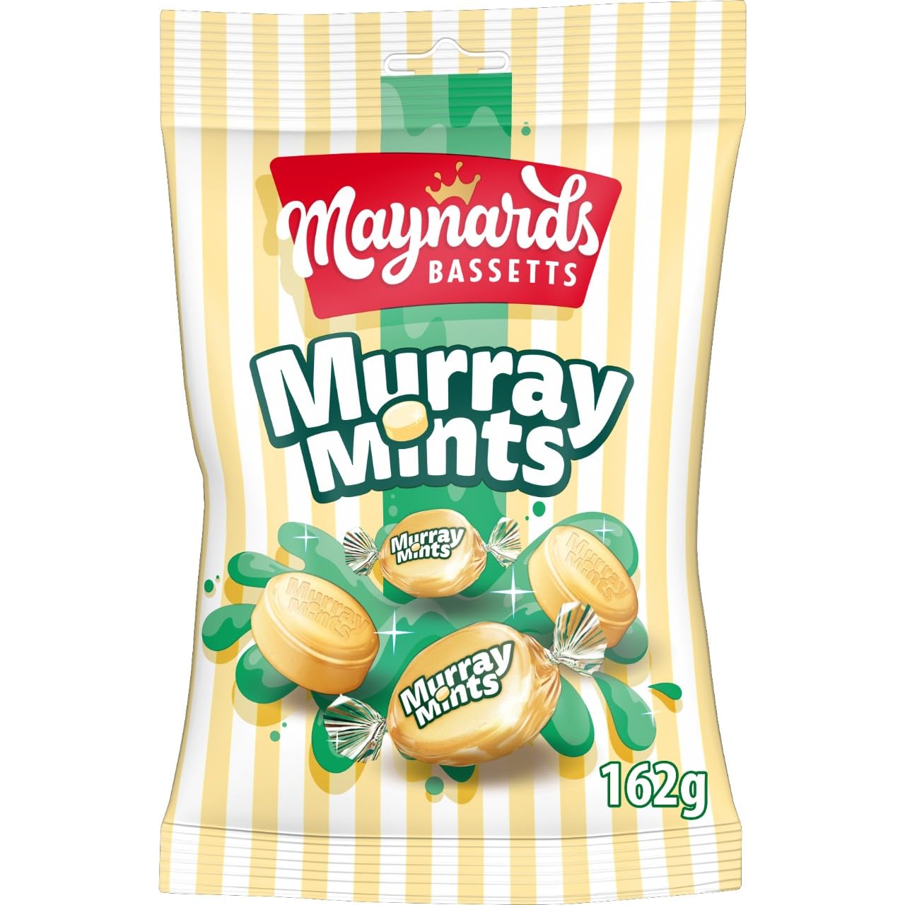 Maynards Bassetts Murray Mints Sweets Bag, Creamy Mint Flavour, 162 g Sharing Pack (Pack of 1)