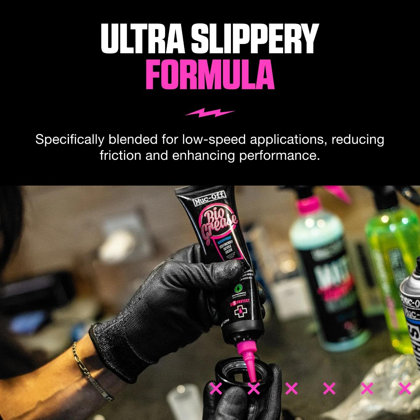 Muc-Off Bio Grease, 150 Grammi - Grasso Bici Impermeabile, per Assemblaggio di Biciclette - Grasso per Bicicletta, Riduce l'Attrito delle Parti Mobili
