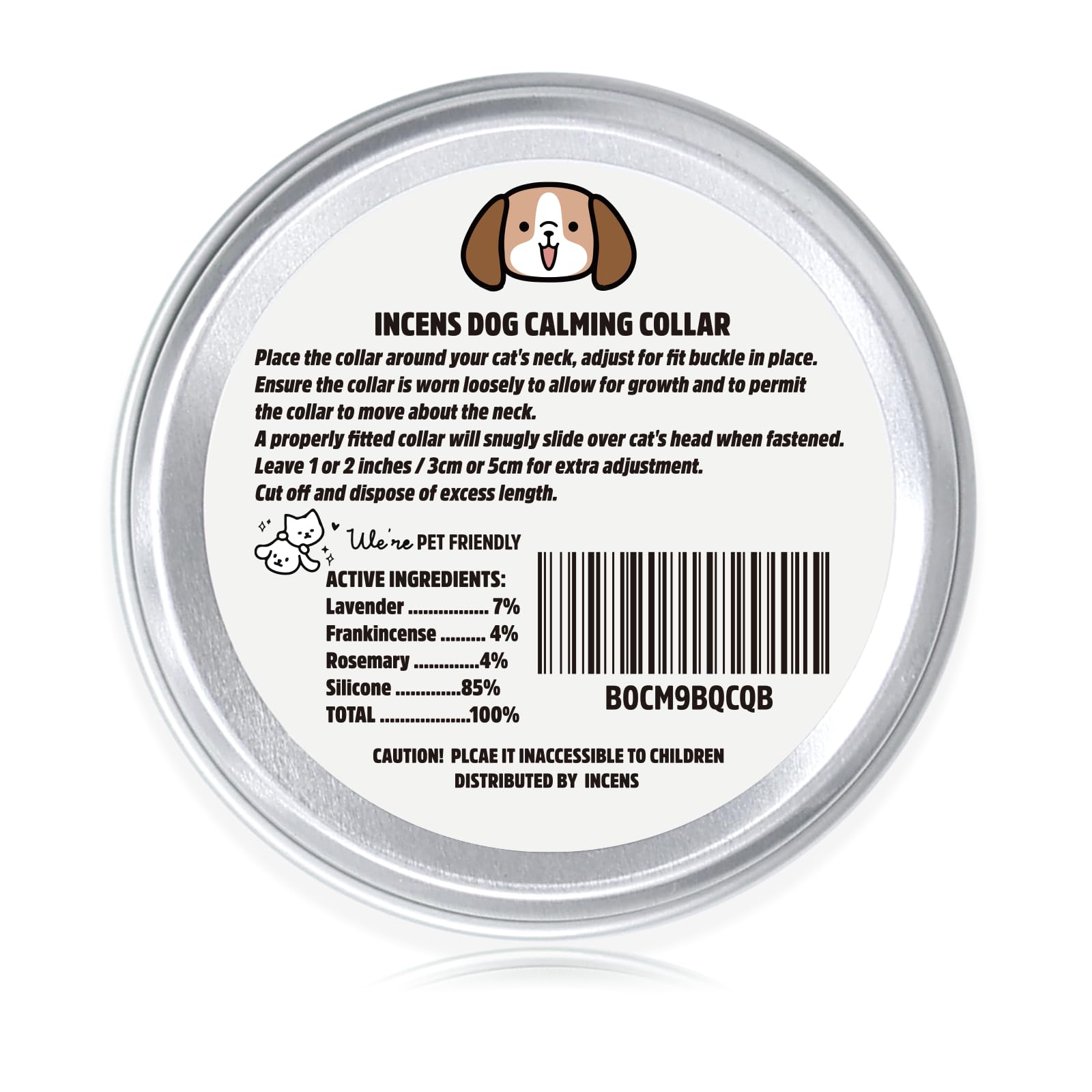 INCENS Calming Collar for dogs designed to alleviate anxiety in dogs - Image 2