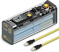 Vista 1 de Shargeek Cargador portátil, Storm 2 100 W 25600 mAh, primer paquete de batería transparente del mundo con pantalla IPS, CC y 2 puertos USB C y USB