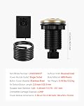 VEVOR Garbage Disposal Air Switch Kit, 2.5" Sink Top Air Switch for Food Waste Disposal, Brushed Gold Stainless Steel ON/Off Air Button for Waste Disposer - Suitable for Stainless Steel Countertops