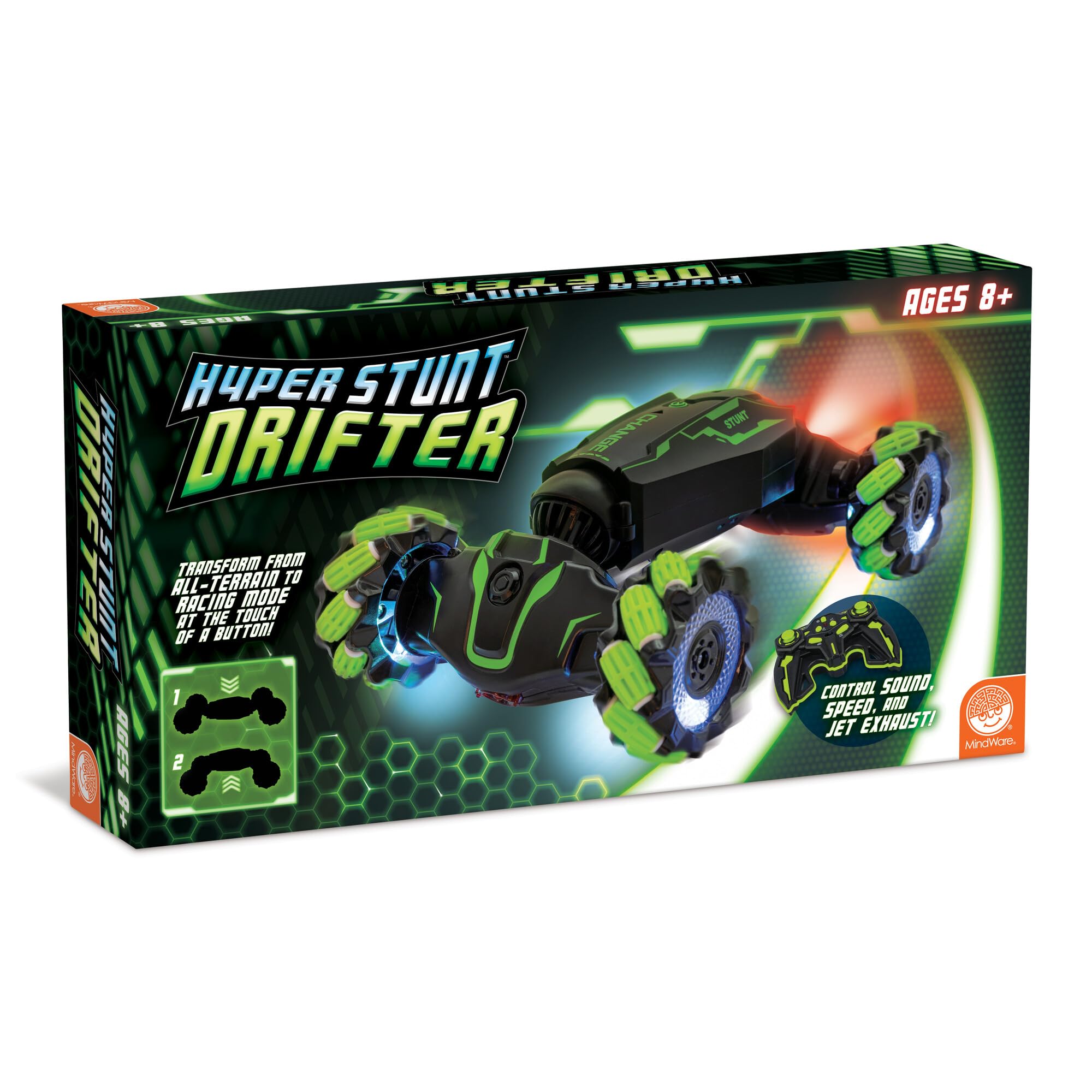 Mindware Hyper Stunt Drifter Remote Control Car 360 Rotating 4wd