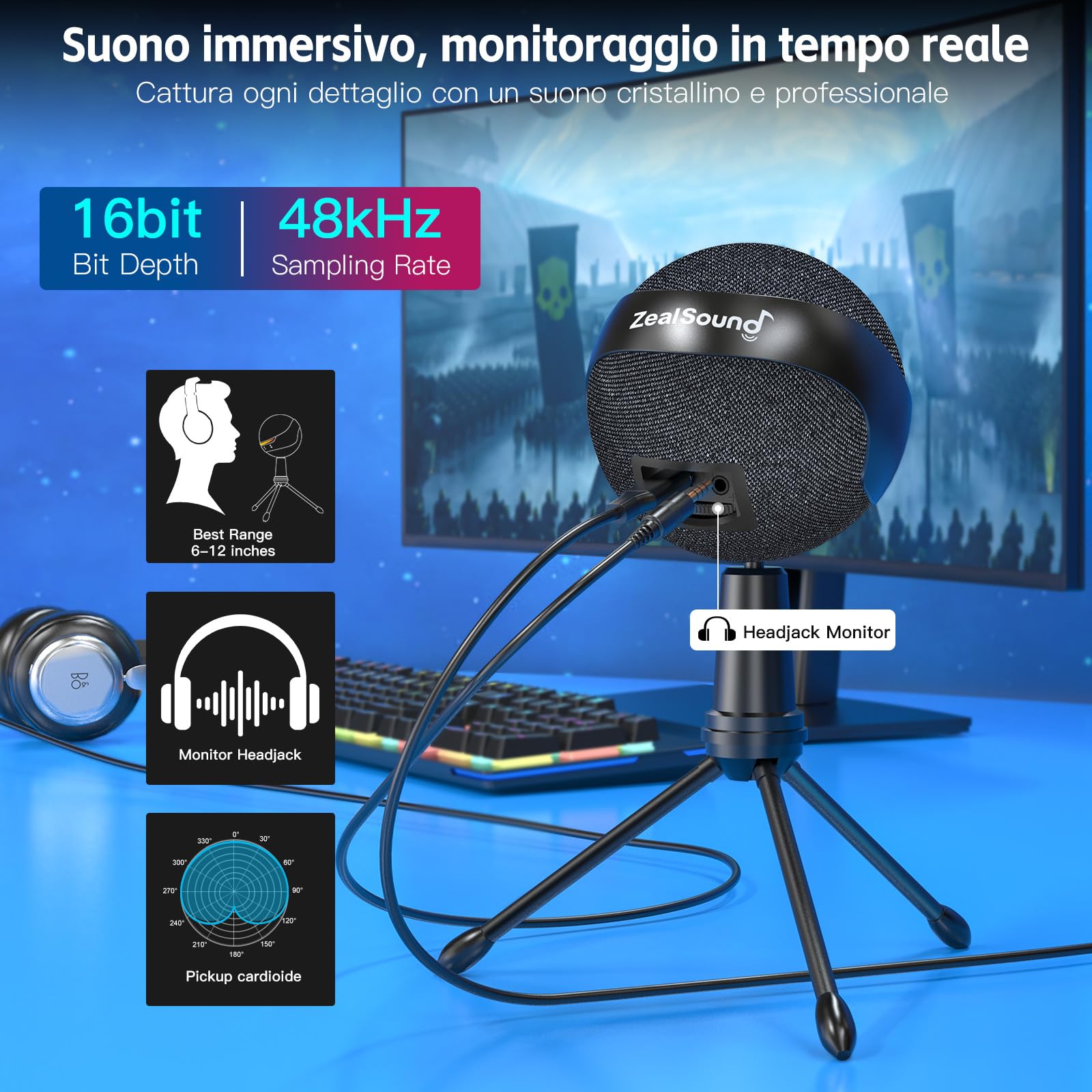 zealsound Mikrofon pojemnościowy p9