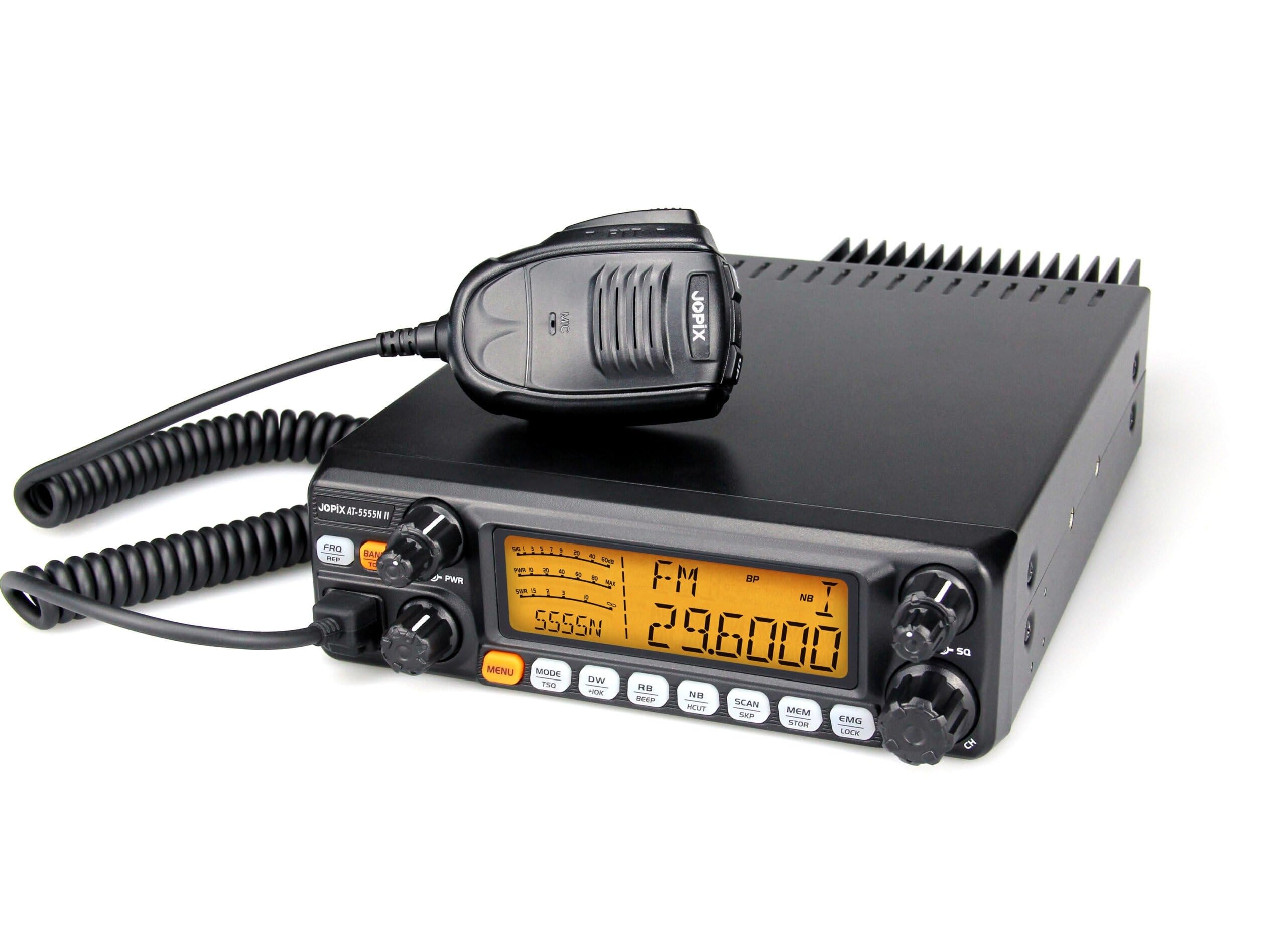Radio Amateur Jopix AT-5555N II, AM, FM, SSB 10M CW TRX 28-29,7 MHz, VOX, Roger Beep, 13,8 V