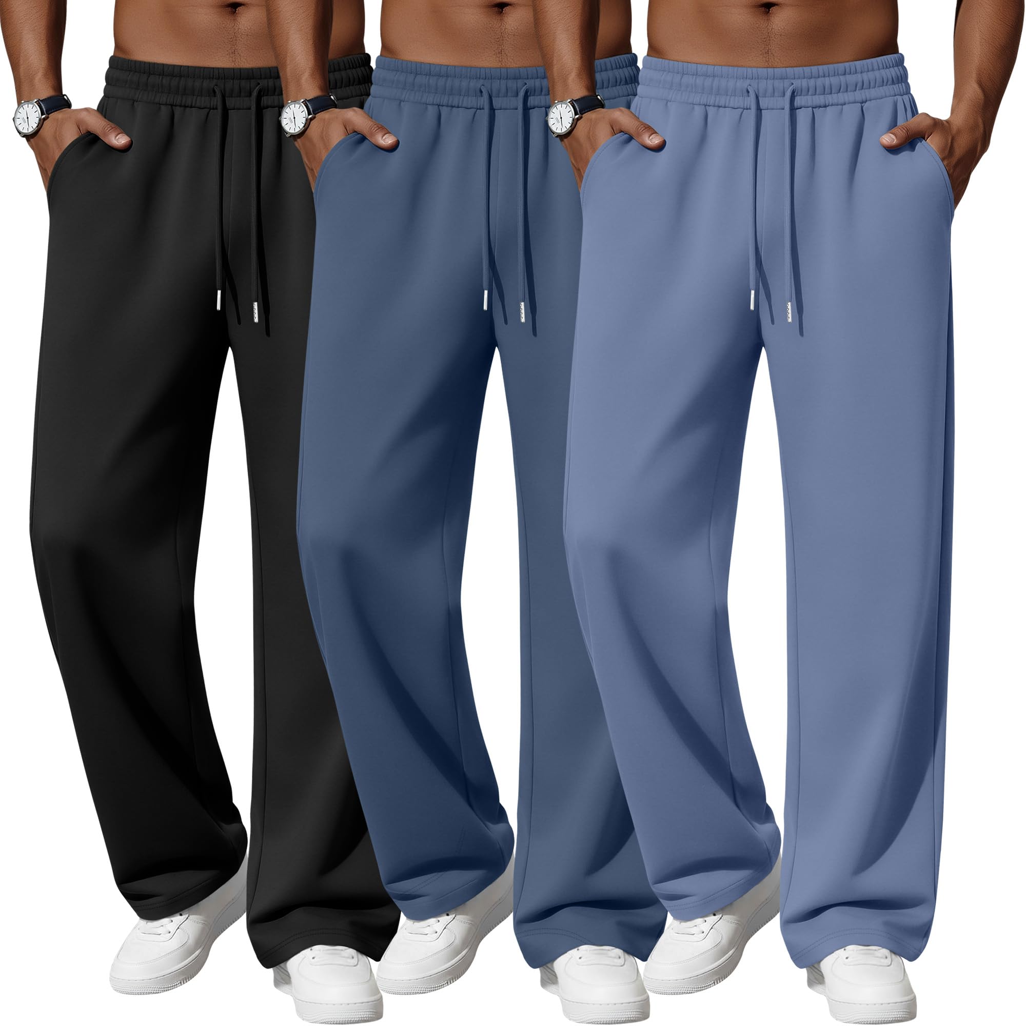 3 Pack Men's Sweatpants Lightweight Pants