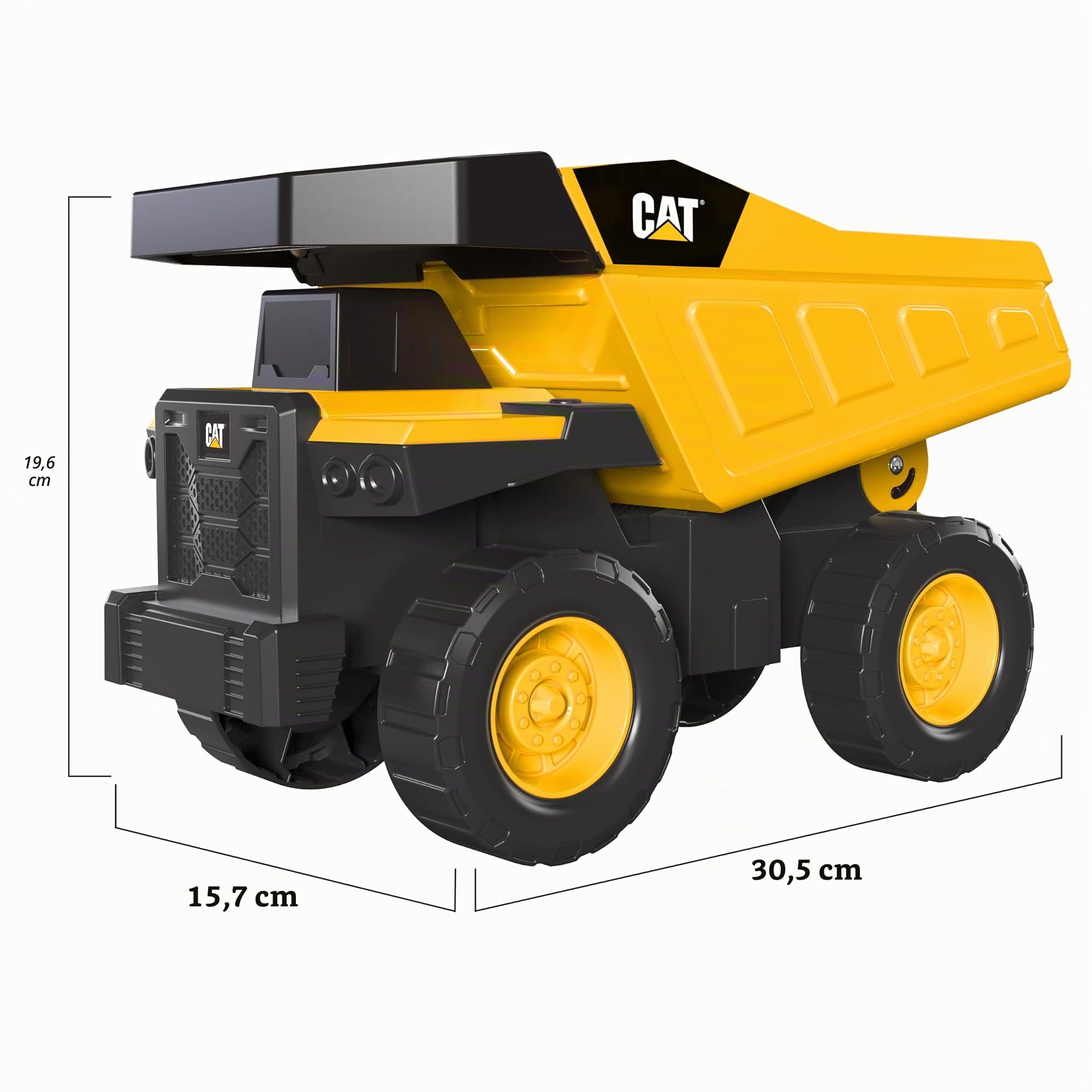 CATtoysOfficial Camión Volquete para Niños | Vehículo de Construcción de Acero | Juguete Resistente con Volquete Funcional | Regalos y Juguetes para Niños de 3 Años o Más | Juguetes al Aire Libre