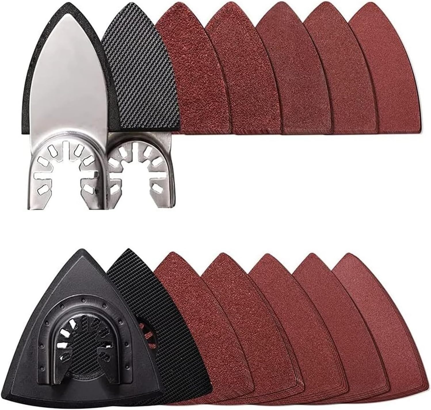 Sandpaper Sheets,Fine Grit Sandpaper,Polishing Sandpaper,Sanding Paper,104Pcs Oscillating Tool Detail Sanding Pads, 2Pcs Triangle Sanding Pads and 2Pcs Finger Sanding Pad, 100Pcs Sandpaper