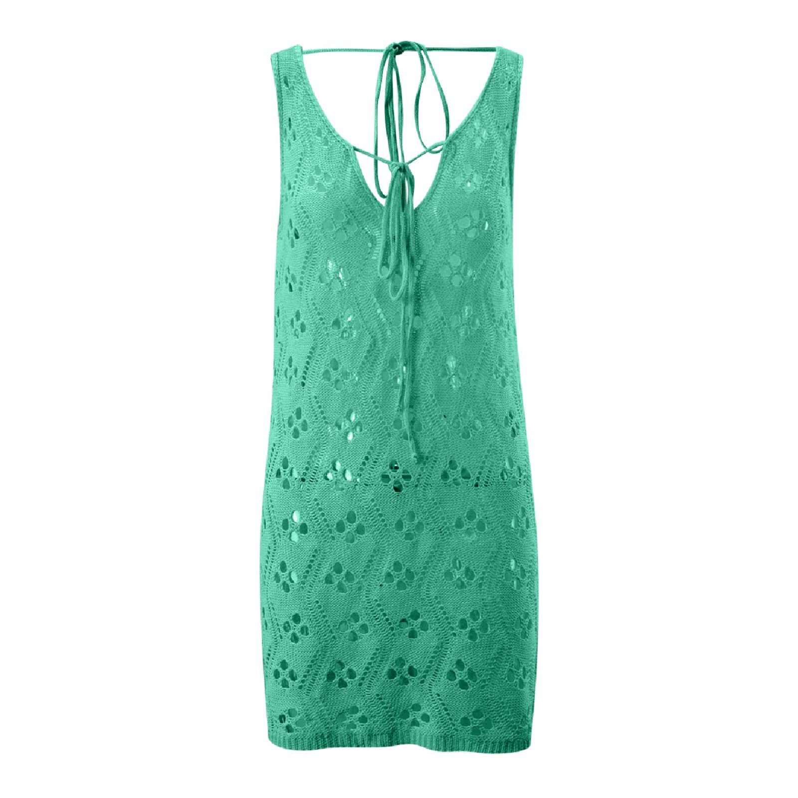 Costume da Bagno Donna Grembiule 2026 Abito Spiaggia Estivo in Maglia Cava all'Uncinetto