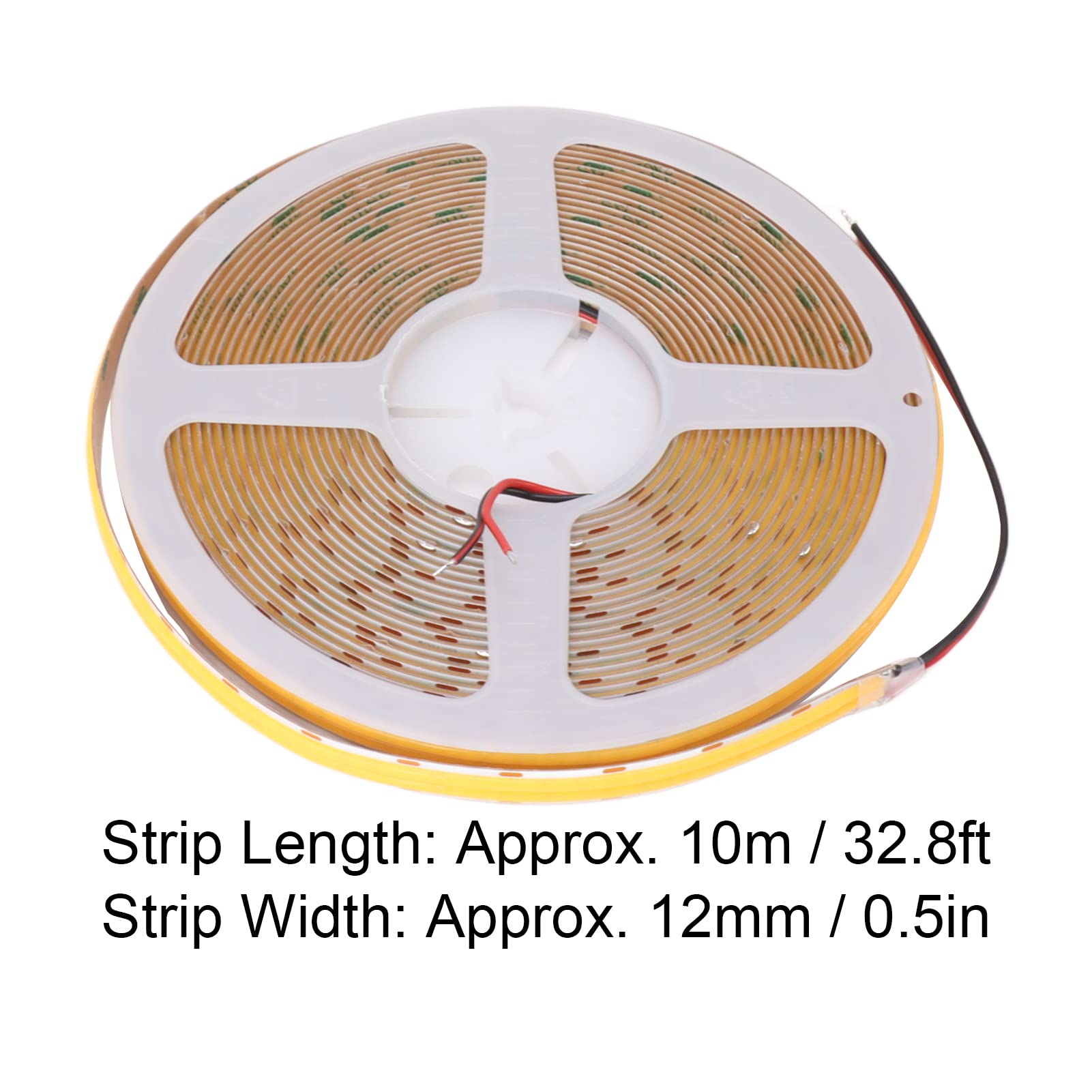 Cocoarm Striscia LED COB Silicone Doppia Nastro LED COB 32,8ft 24V 600 24W M Alta luminosità Uniforme Bagliore 180 Gradi per Armadietto Specchio Camera da Letto (Luce calda 3000K)
