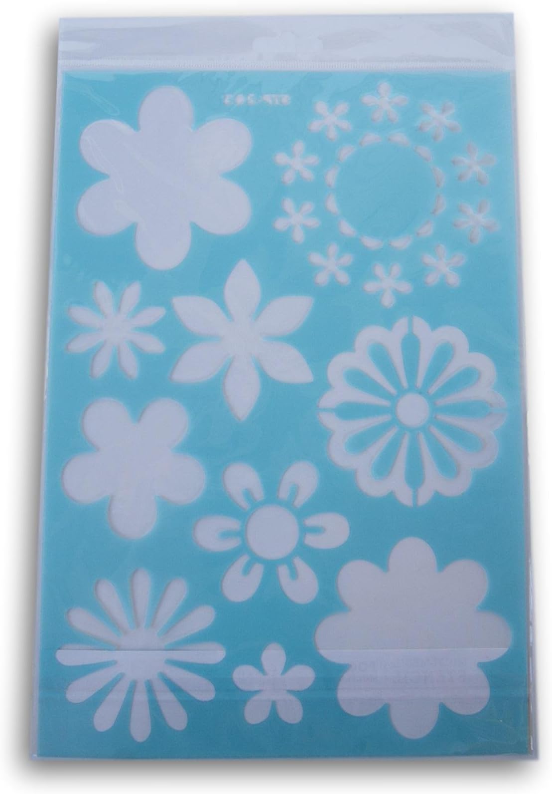 Color Factory Multi-Media Flowers Stencil - 7.5 x 11 inches