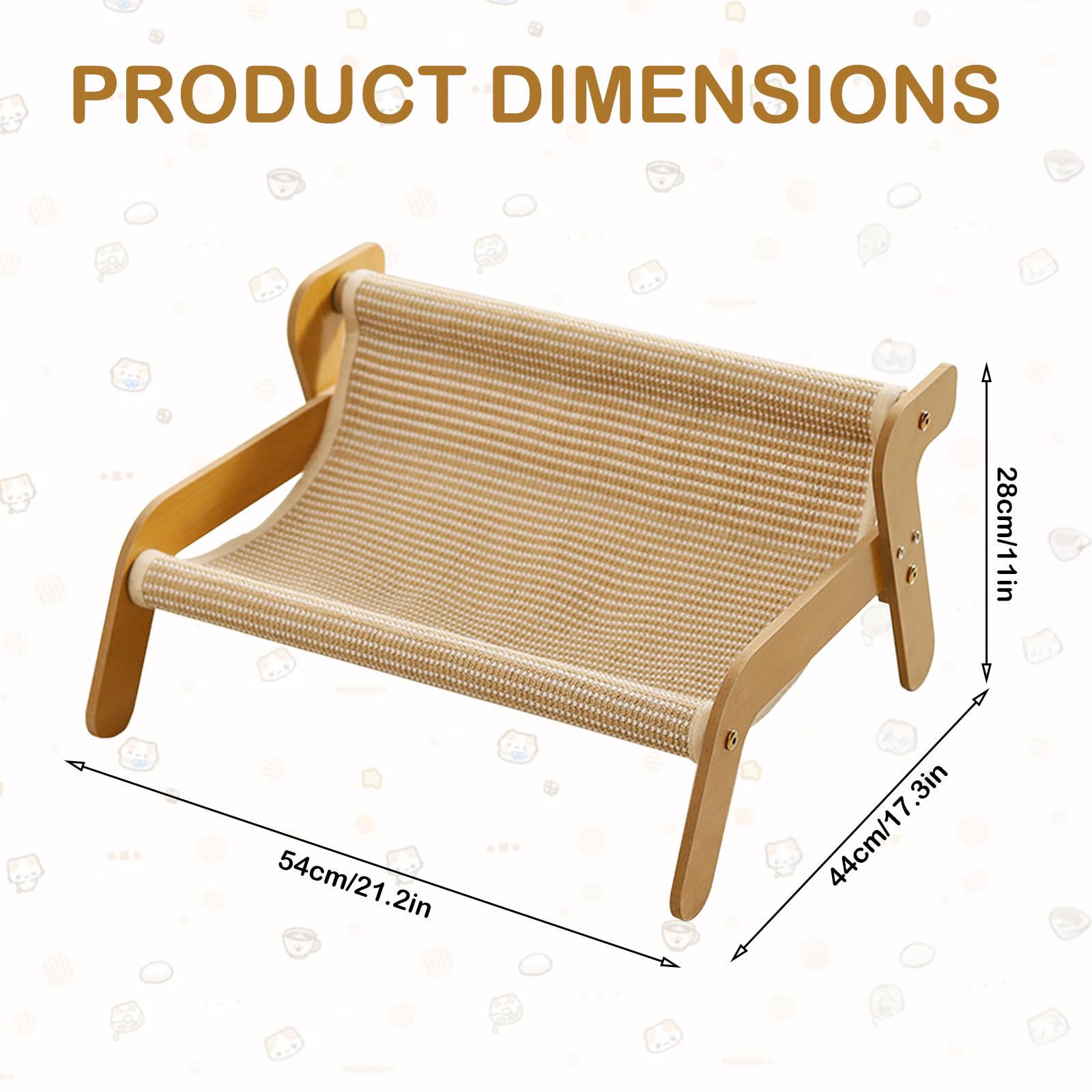 Kratzsofa Katzenbett,Kätzchen Kratzcouch-Sisal Kratzstuhl für Katzen Outdoor&Indoor Katzen-Lounge-Stuhl gegen Langeweile und zum Krallenschärfen,Katzenliege für Zuhause, Wohnzimmer, Garten, Balkon