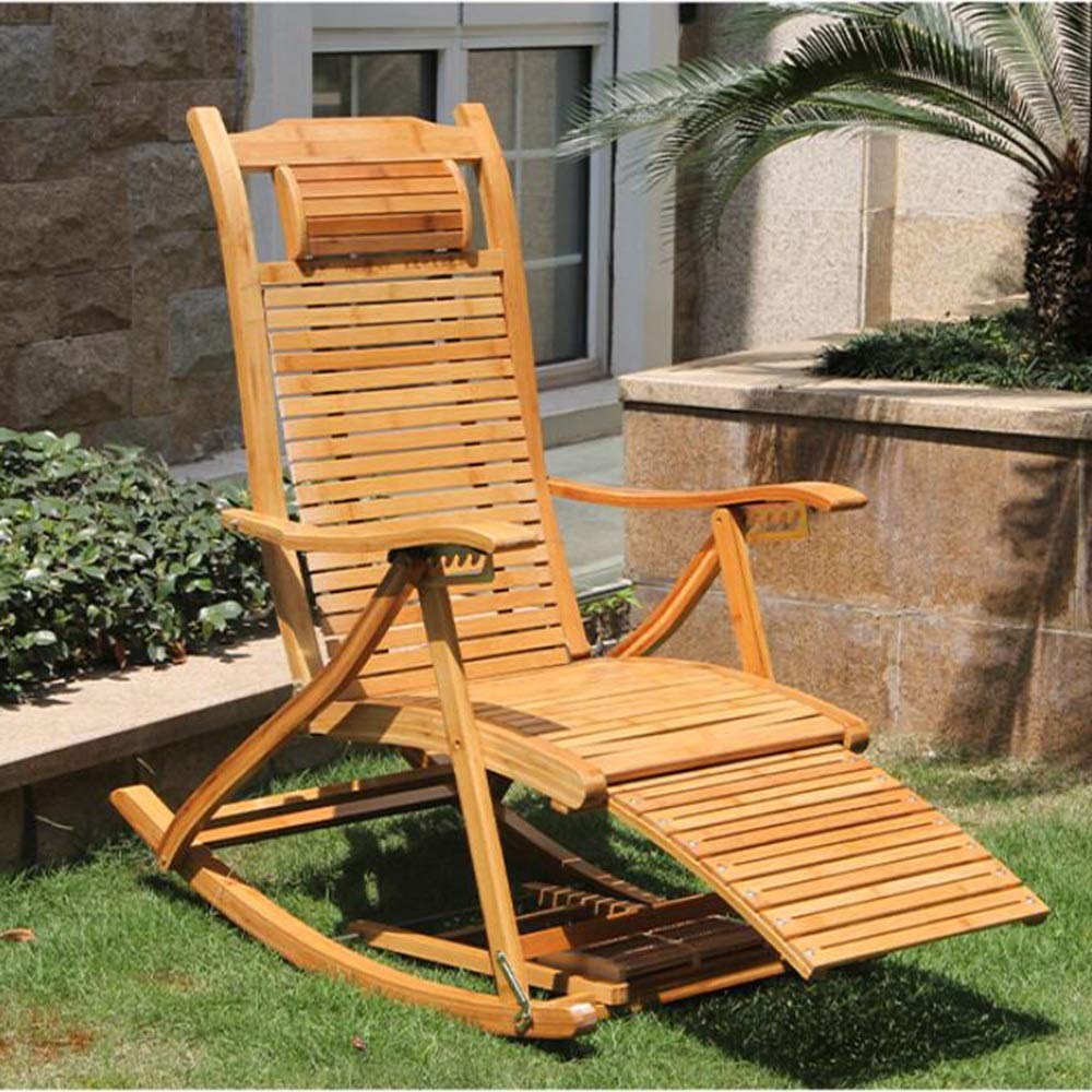 Amazon.co.jp: 竹ロッキングチェアリクライニングチェアロッキング