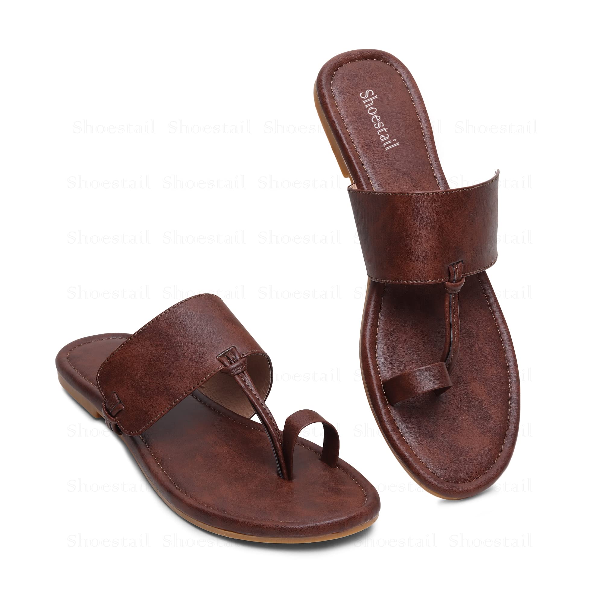 Shoestail Women Fashion Flats Kolhpuri Style (Brown, numeric_5) (B0BNN6YV87) Amazon Price History, Amazon Price Tracker