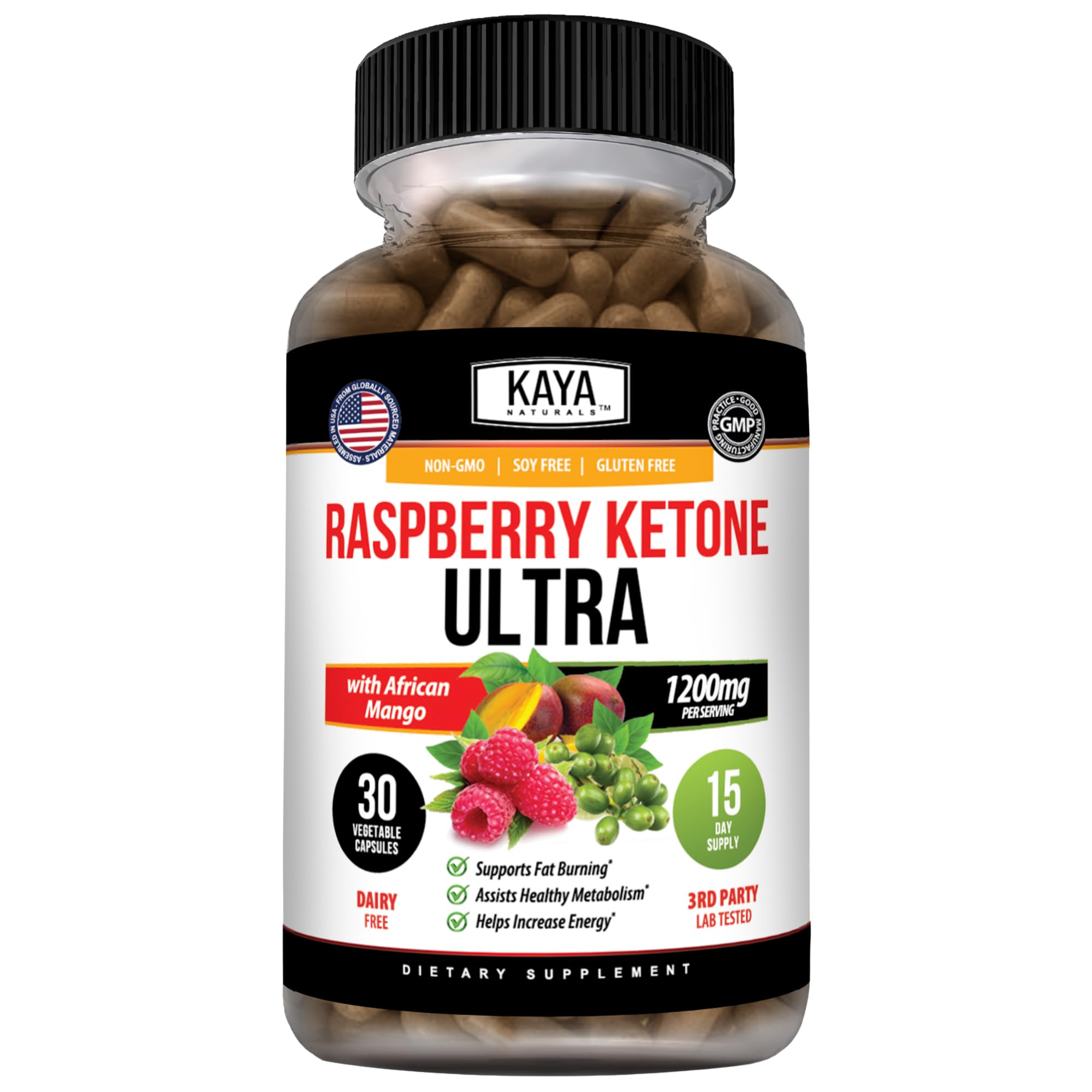 Kaya Naturals Keto Diet Raspberry Ketone, 30 Count 30 Count (Pack of 1)