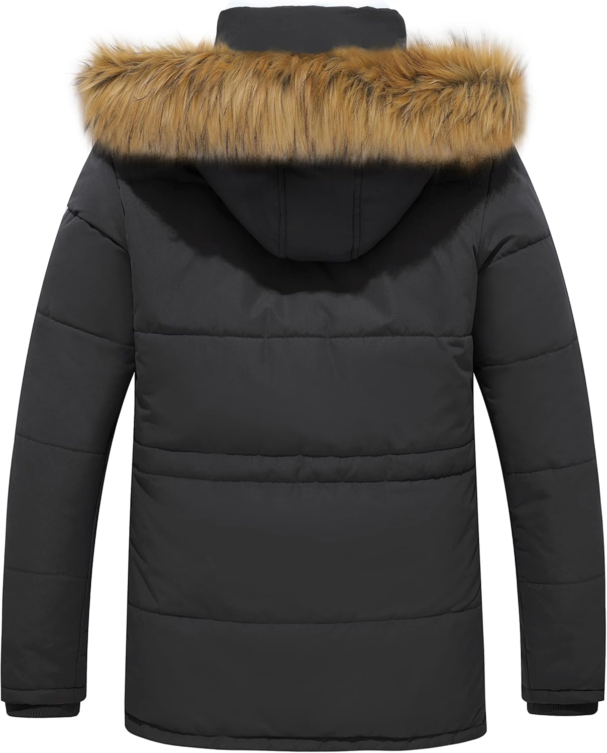 WenVen Men's Hooded Warm Coat Winter Parka Jacket - Image 3