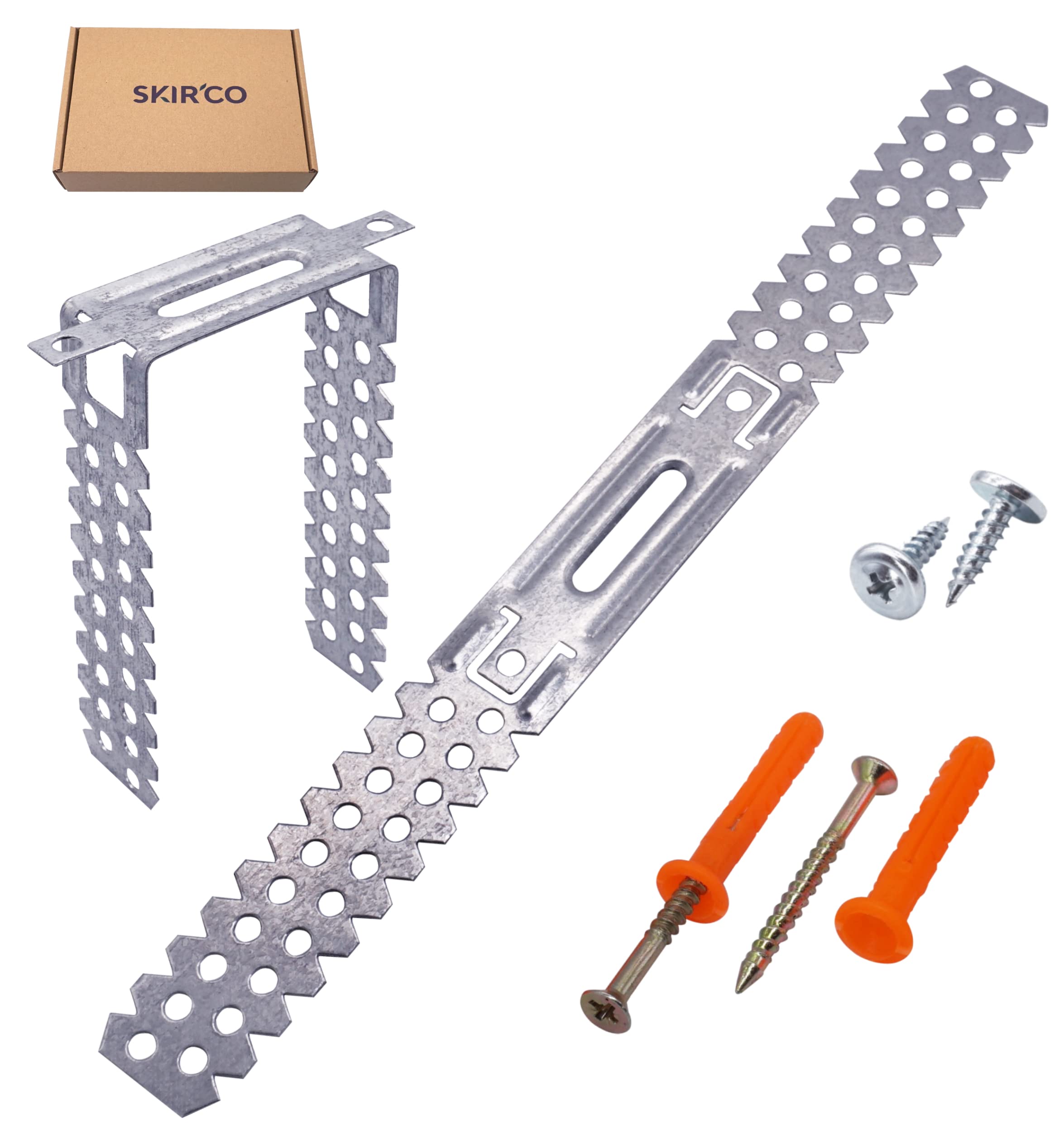 SKIR'CO (30 pcs) Mounting Brackets 60/125 mm, Direct Ceiling Hangers, U-Hanger for CD Profile, siliver - Image 2