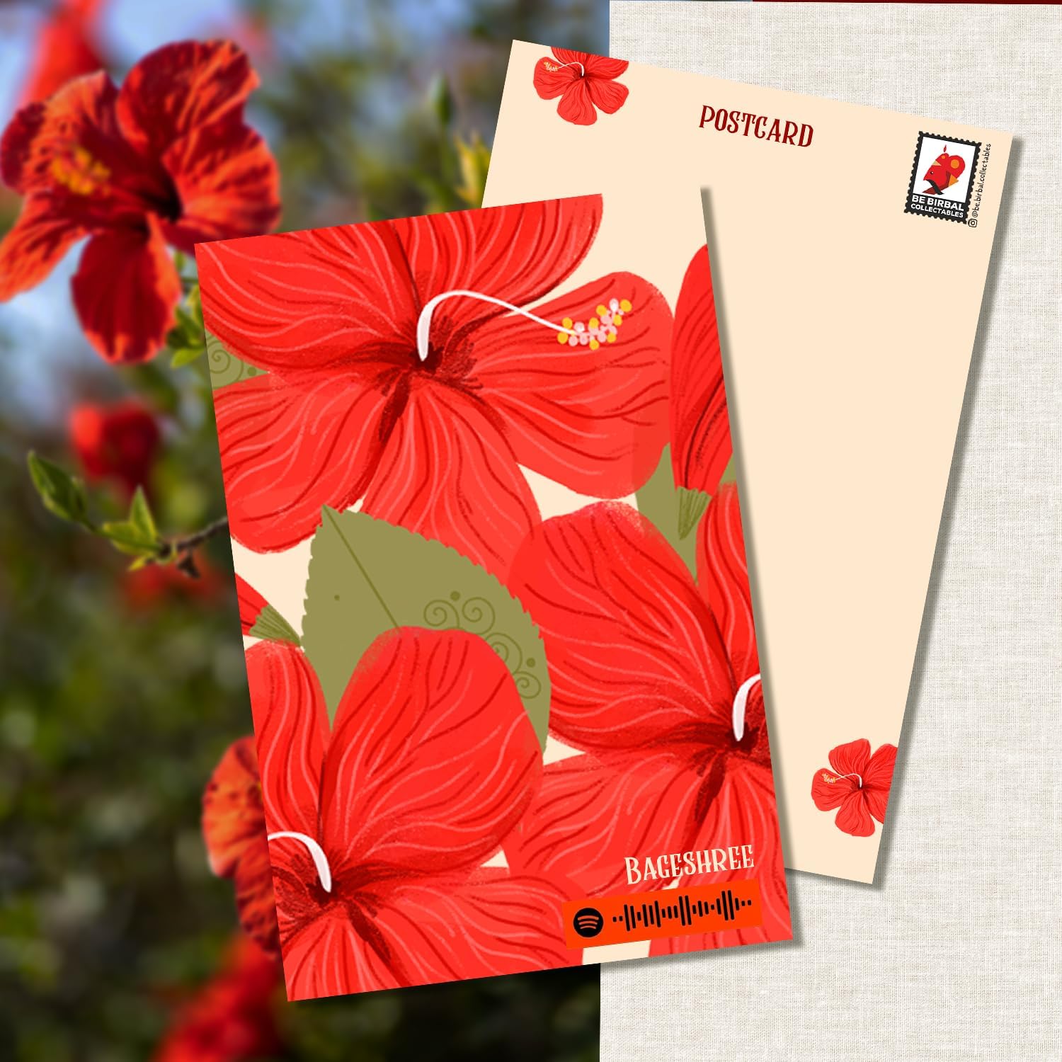 - Melodic Petals- 7 Classical Raaga Postcards with Spotify QR Codes