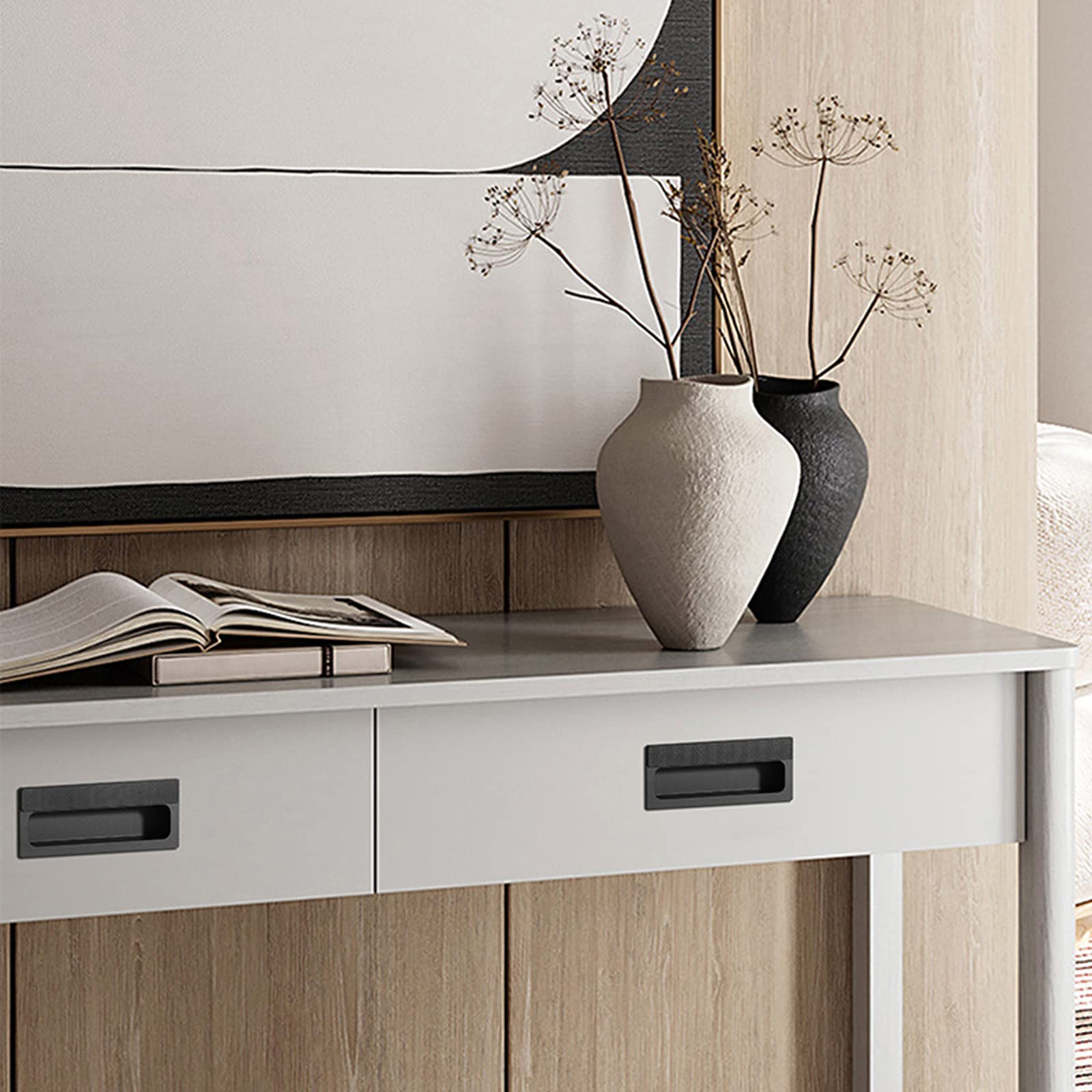 Amazon.co.jp: 2点セット 取っ手 金具 埋め込み式 隠しハンドル 取手