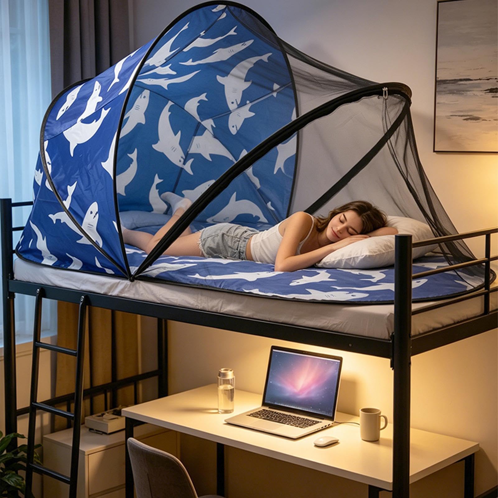 Moustiquaire de Camping Tente Pliante À Ouverture Rapide Portable Et | Filet de Sommeil Extérieur pour Extérieur Jardin Cour Arrière-Cour Maison Terrain Lit Déplacement