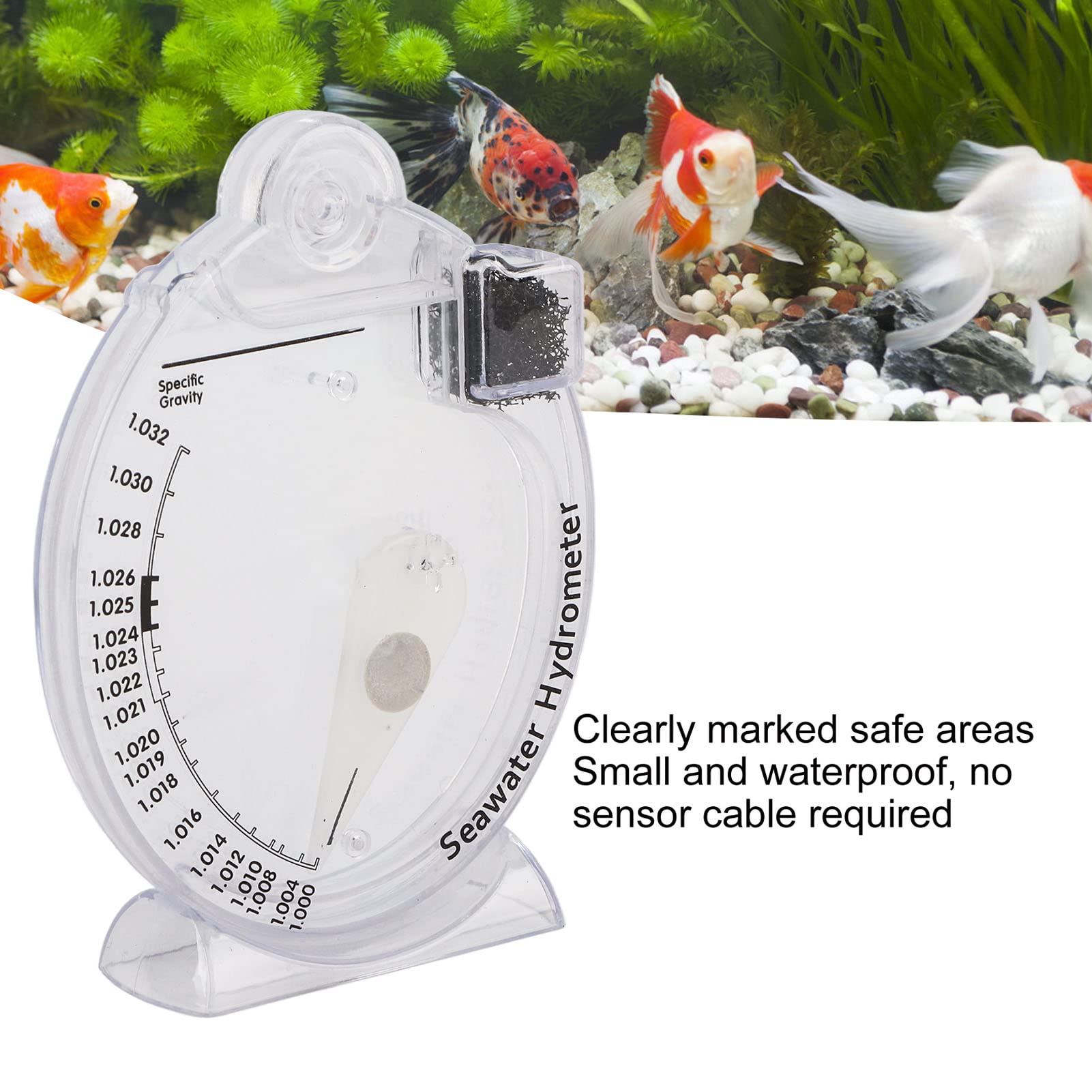 Gavigain Aquarium Hydro Meter Salzgehalt Tester, Design, automatische Wasserstands erkennung, für Meeres-und Brackwasser-Aquarien