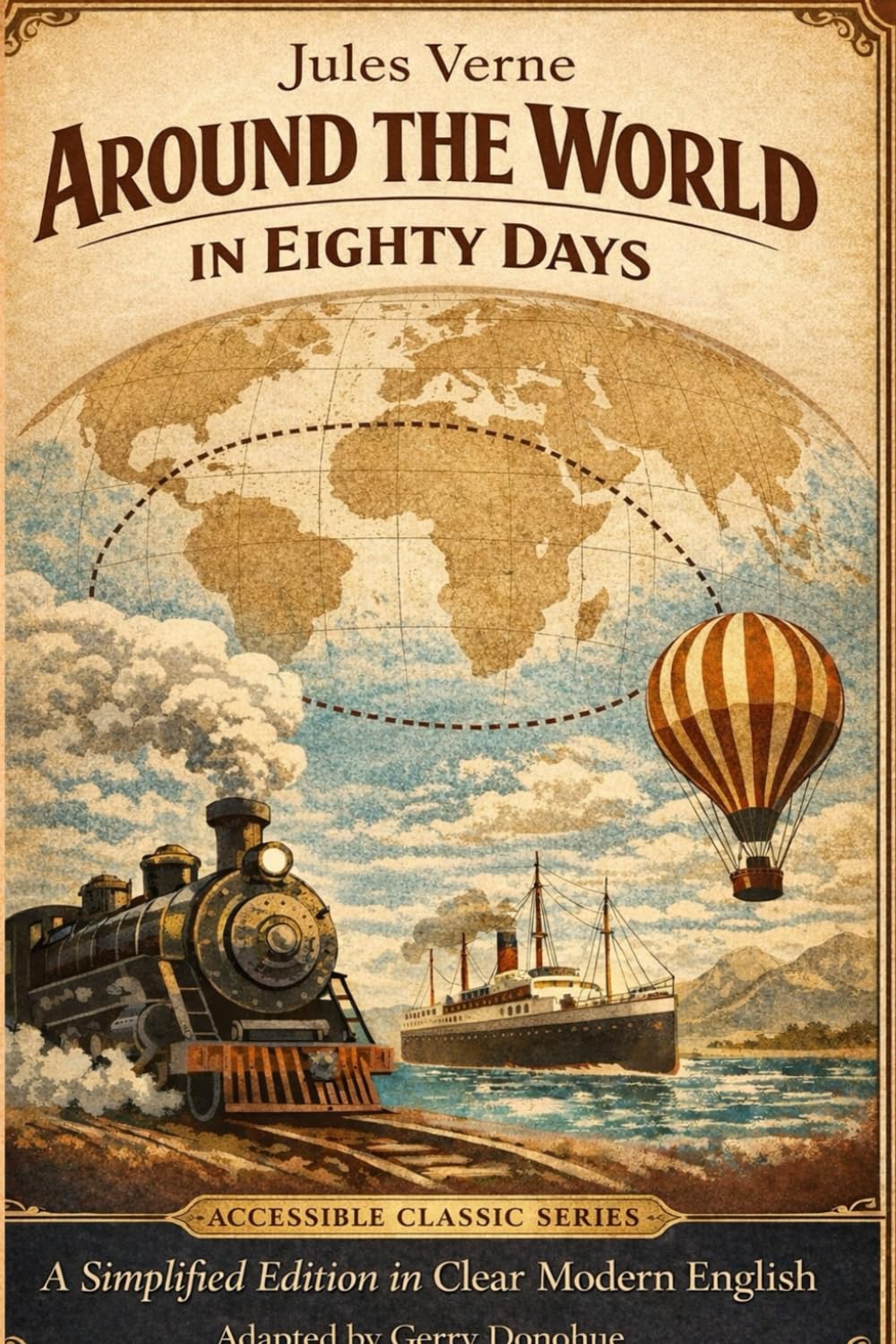 Around the World in 80 Days: An Easy-to-Read Abridged Edition for Adult Readers