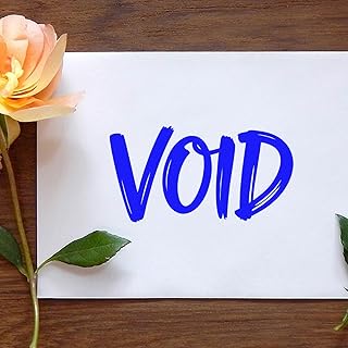 Mini Script Handwritten Void Marking Tool with Wood Handle, Office Administrator Paperwork Identifier, Stamp, Handle Stamp for Documents, Forms, Invoices, Records