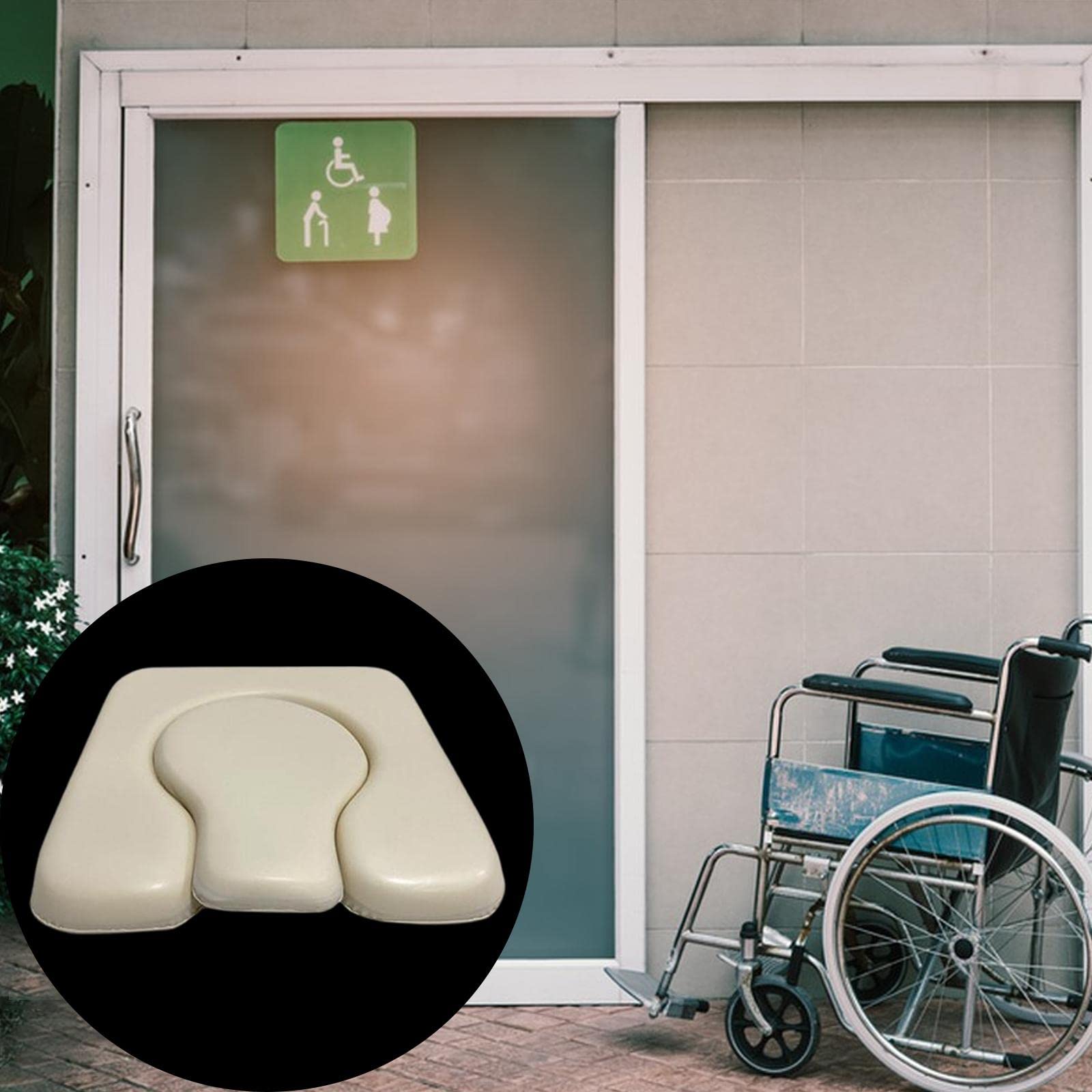 Colcolo Cojín de Asiento de Inodoro Cojín de Asiento de Inodoro Extraíble Suave para Silla discapacitada