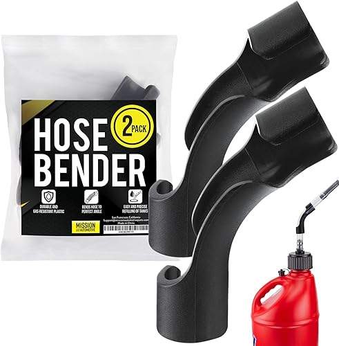Doblador de Manguera Mission Automotive - Pack de 2, Negro, Resistente al Petróleo, Doblador de Manguera de Combustible - Previene Curvas y