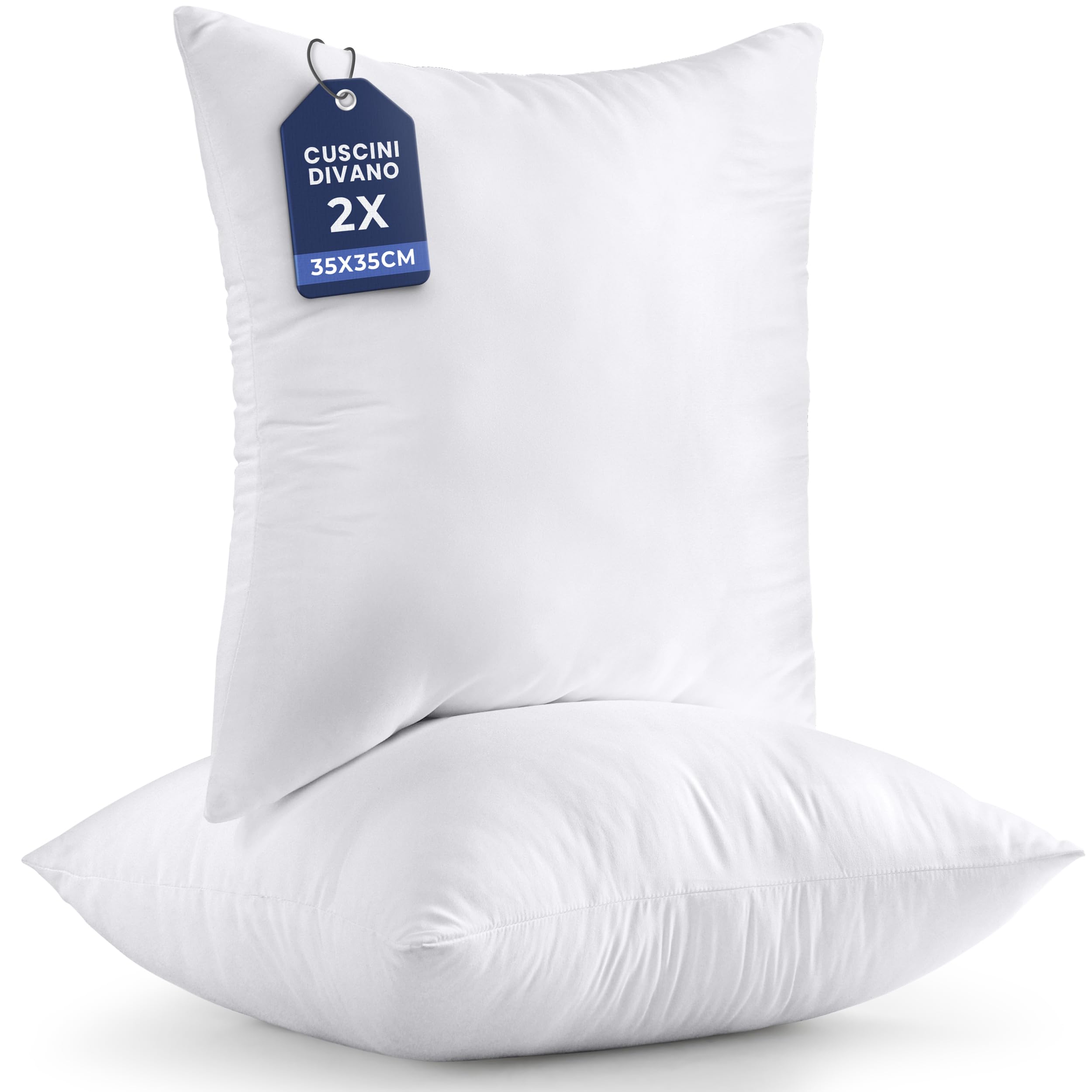 Utopia Bedding Set di 2 Cuscini, 35 x 35 cm Imbottitura per Cuscini, Cuscini Divano, Cuscino Interno (Bianco)