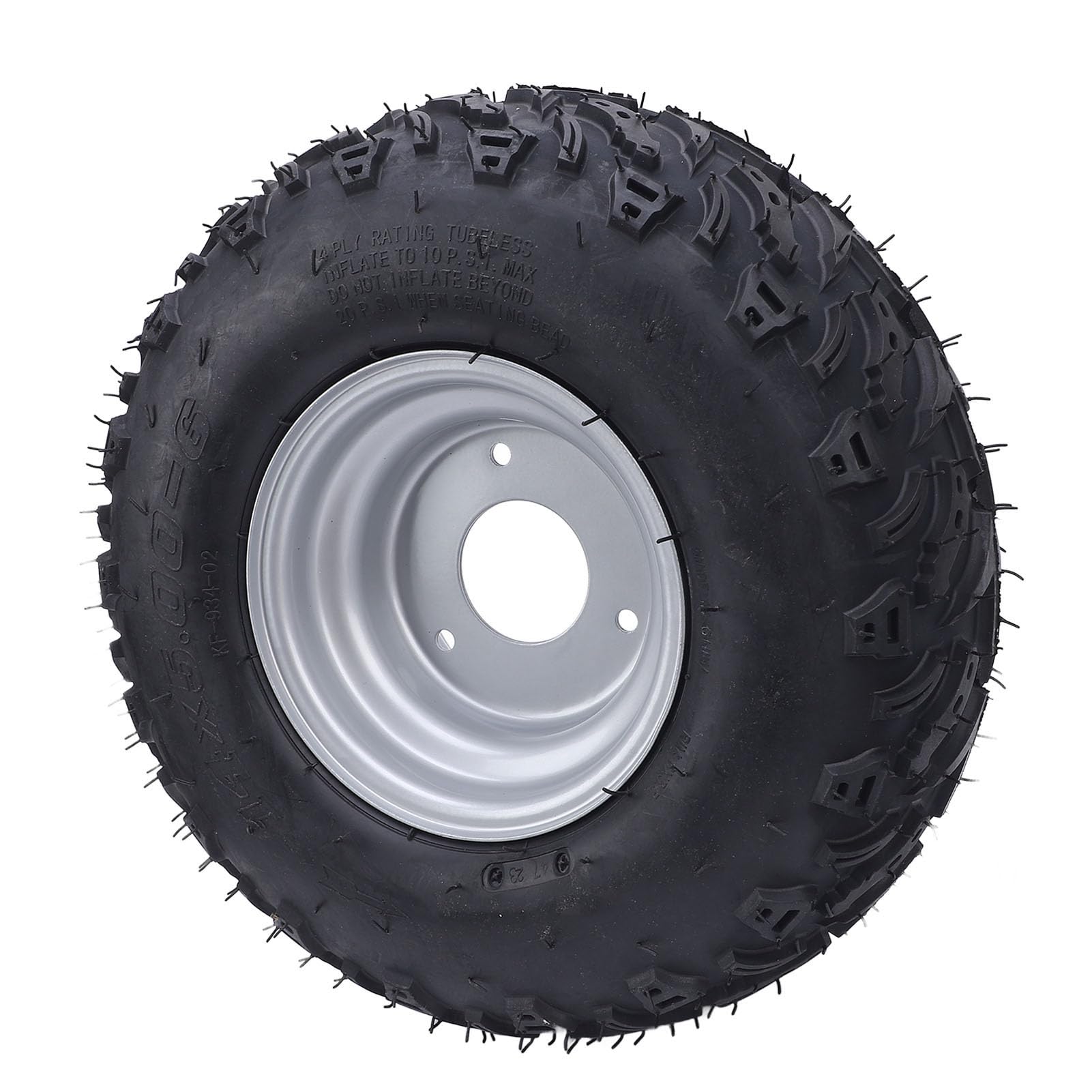 14x5.006 Tubeless -Reifen mit Hub, Verbesserter Off -Straßenhandhabung, Ideal für den ATV UTV Quad Golfwagen, Passt 6 -Zoll