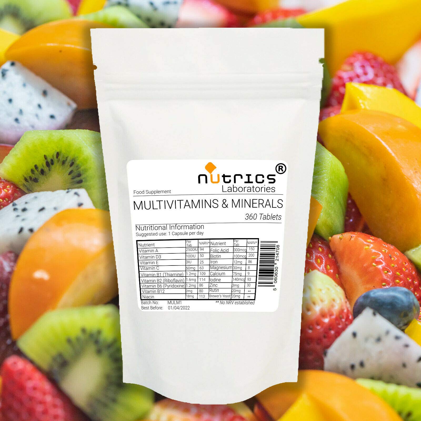 Nutrics® Radiance MultiVitamins & Minerals Vegetarian Tablets |90 Tablets| (3 Month Supply)