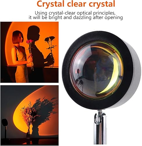 Miniatura 7 de Luz estética de proyección de puesta de sol, luz nocturna romántica giratoria de 360 grados, luz LED, con soporte de suelo moderno USB, adecuado
