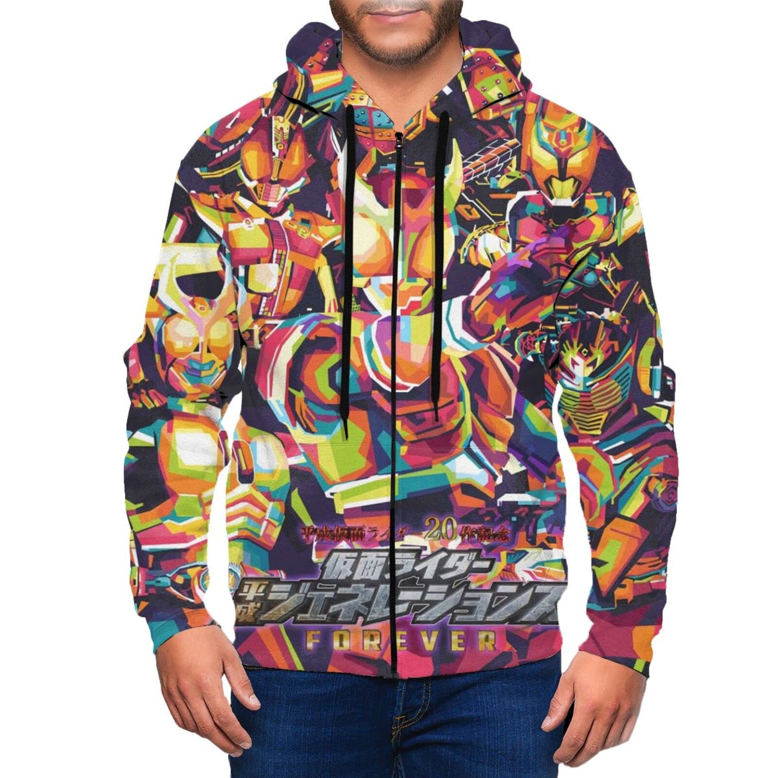 Amazon.co.jp: パーカー メンズ ジップアップパーカー 仮面