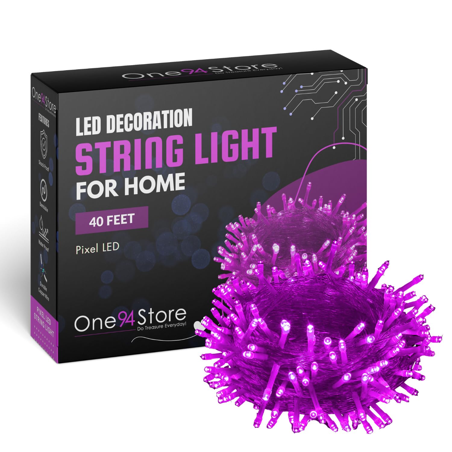 One94Store 40 Feet 42 Led String Serial Lights, Copper Wire LED Decorative String Fairy Rice Lights for Indoor, Outdoor, Decoration, Festival, Party, Wedding, Garden, Lawn (Pink Color)(Pack of 3) (B0CC6VYHX4) Amazon Price History, Amazon Price Tracker