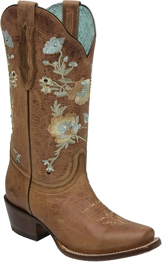 Rio Grande Bota Vaquera para Mujer con Bordado de Flores Decoradas con  Brillos Julieta Artesanales : Amazon.com.mx: Ropa, Zapatos y Accesorios