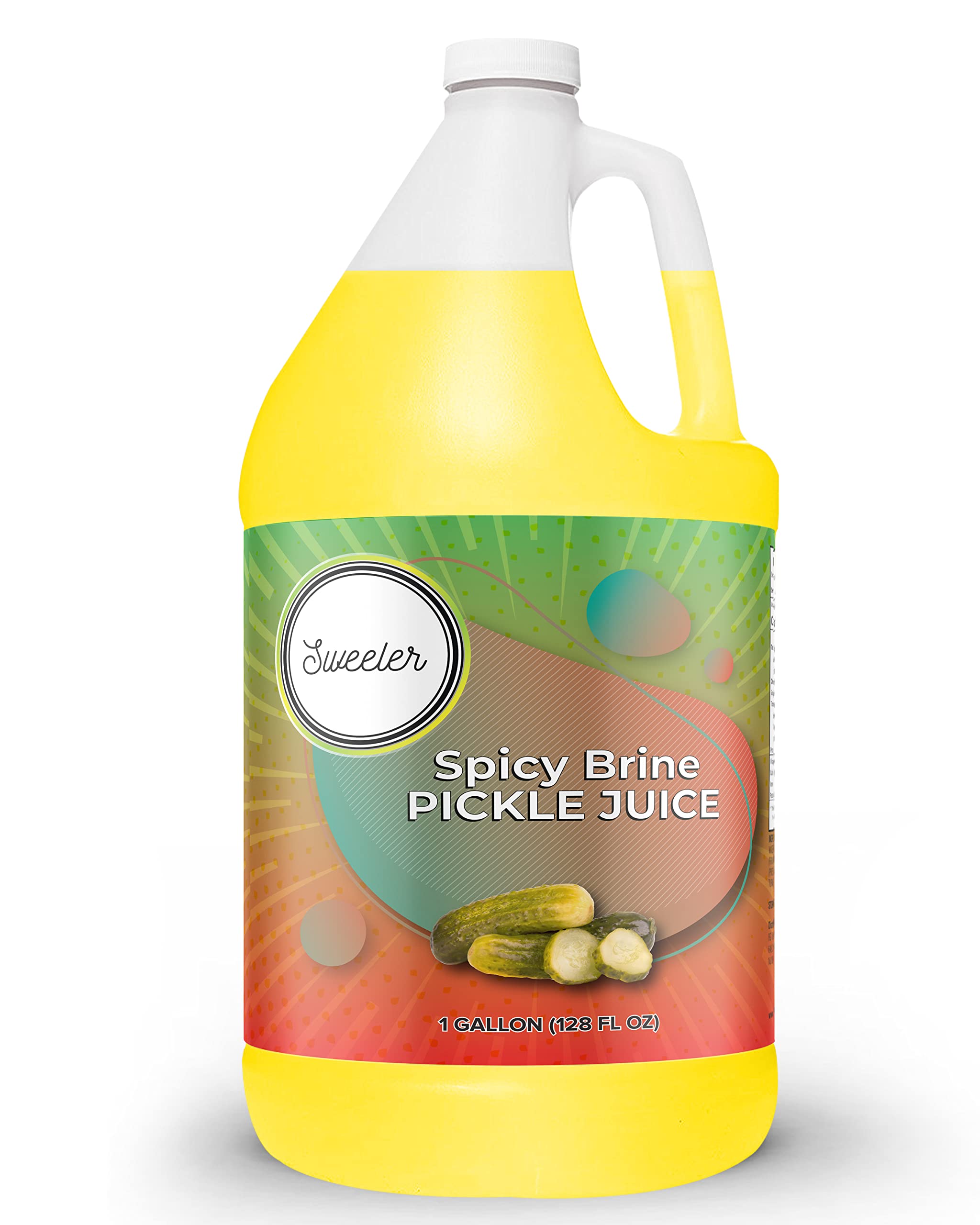 Sweeler, SPICY & HOT Dill Pickle Brine Juice, For Leg and Muscle Cramps, 1 Gallon (128oz) - MADE WITH RED CHILI PEPPERS