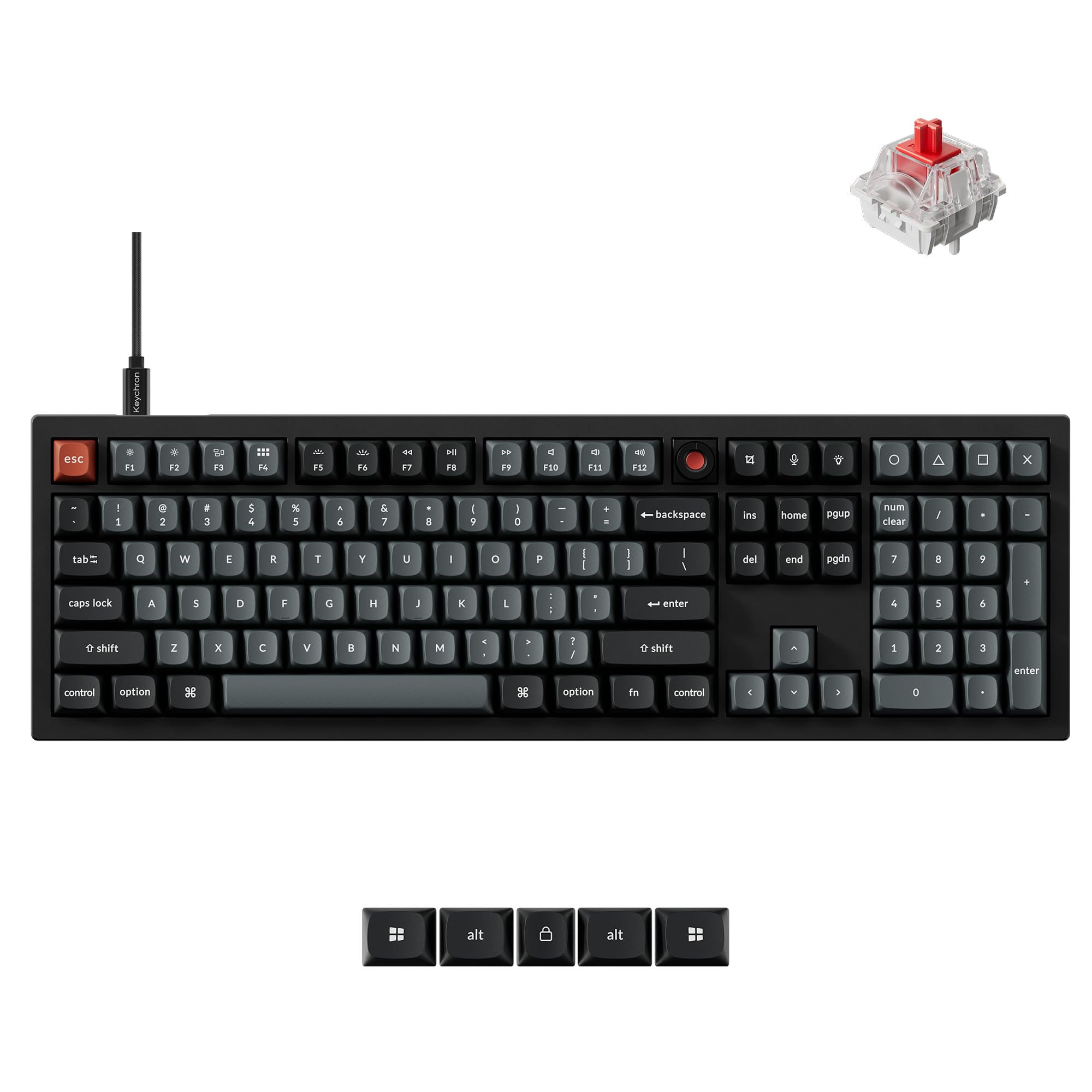 Keychron 2セット Amazon.com: Keychron V6 8K Full Size Wired Mechanical Keyboard