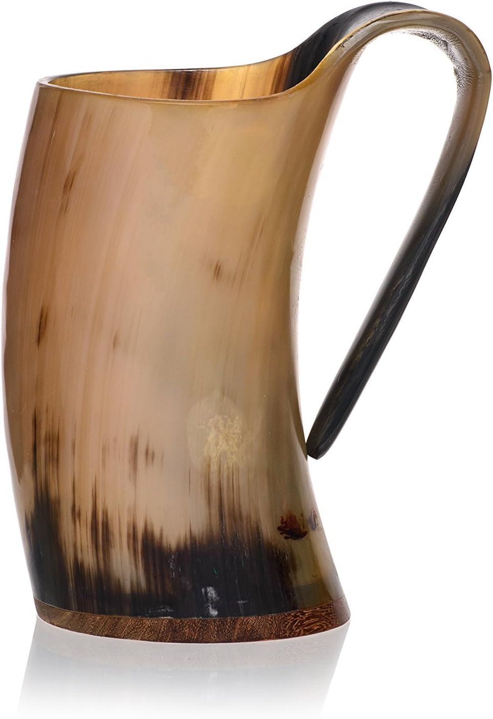 Tankard with Burlap Bag by Weirwood | Polished Viking Drinking Ox Horn |"Game of Thrones" and Medieval Inspired Authentic and Natural Alehorn