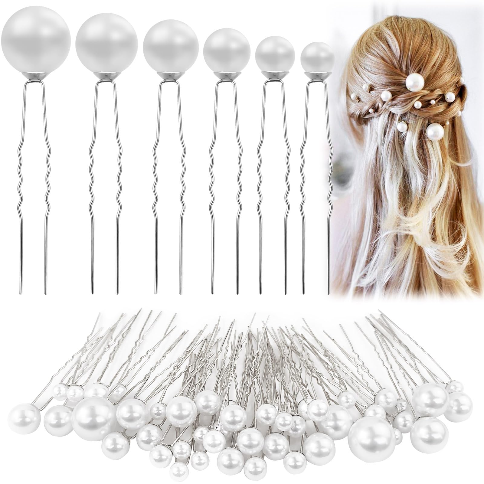 18 Stück Braut-Perlen-Haarnadeln – Elegante U-Form Haarschmuck Für Hochzeit & Brautjungfern