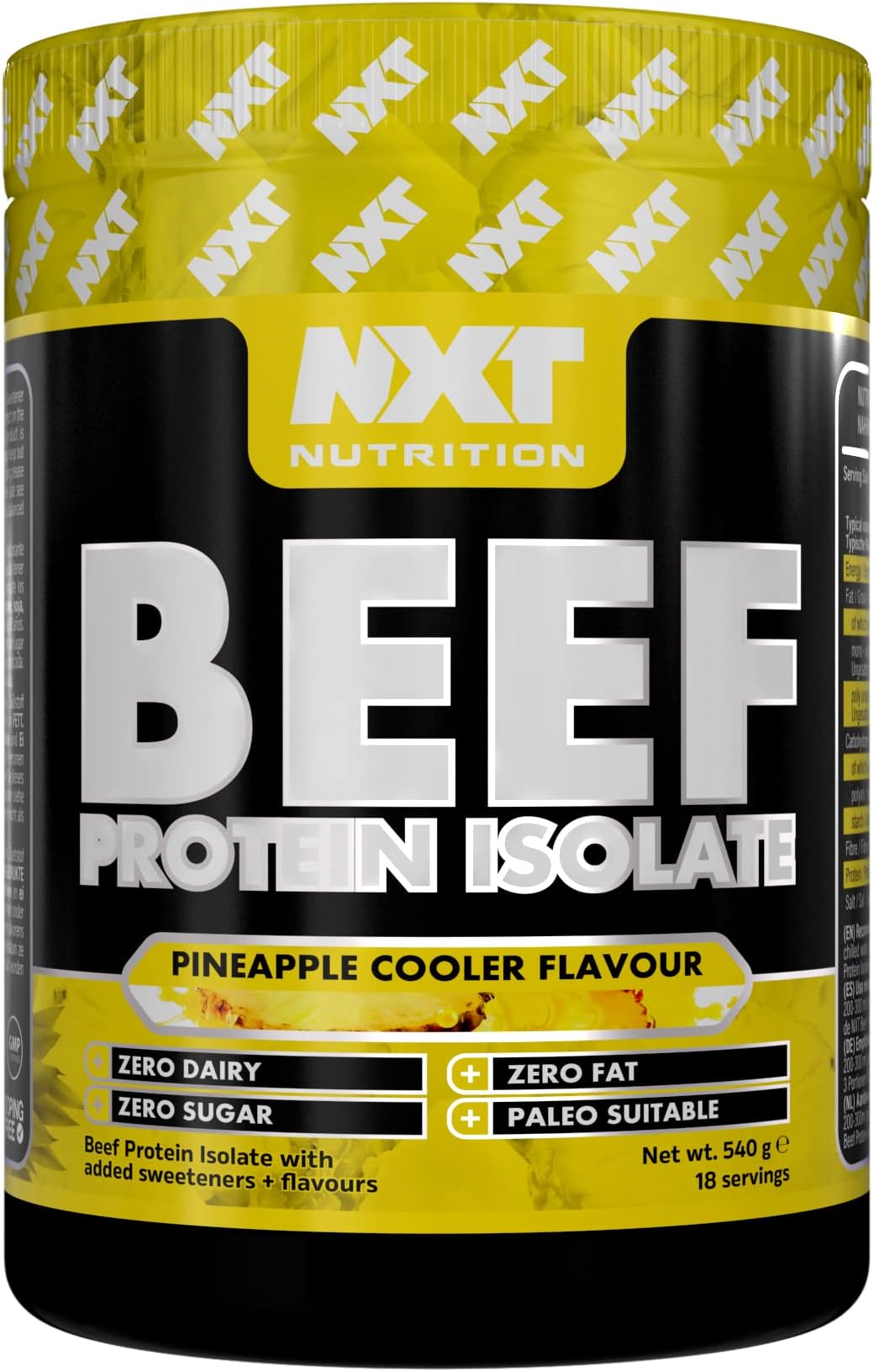 NXT Beef Protein Isolate Pineapple Cooler 540G 18 Servings