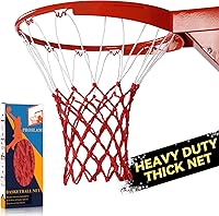 Vista 1 de Malla para aro de baloncesto profesional de alta calidad y resistente, repuesto para aro estándar, 12 argollas, no se enreda, resistente a todos
