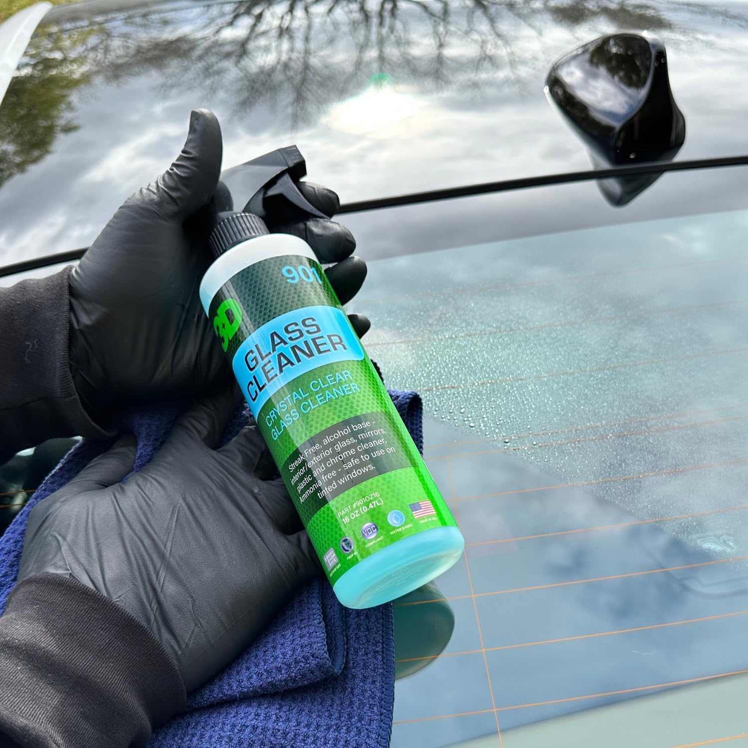 3D Glass Cleaner - Ready to Use, Tint Safe, Streak Free Glass Cleaner - 16oz. - Image 5