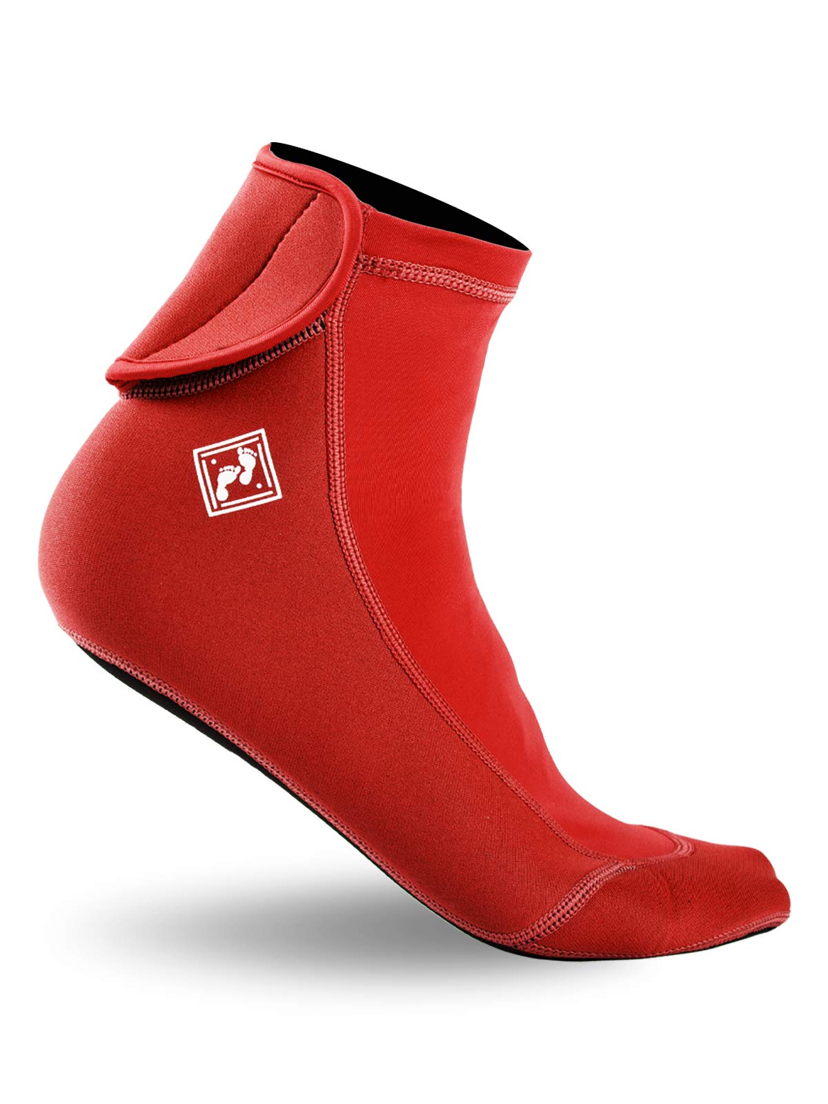 Two Bare Feet Comfort Flex Socks – Lightweight Neoprene Water Socks for Surfing, Swimming & Watersports, Flexible & Comfortable Fit, Ideal for Beach & Water Activities (Red, Small)