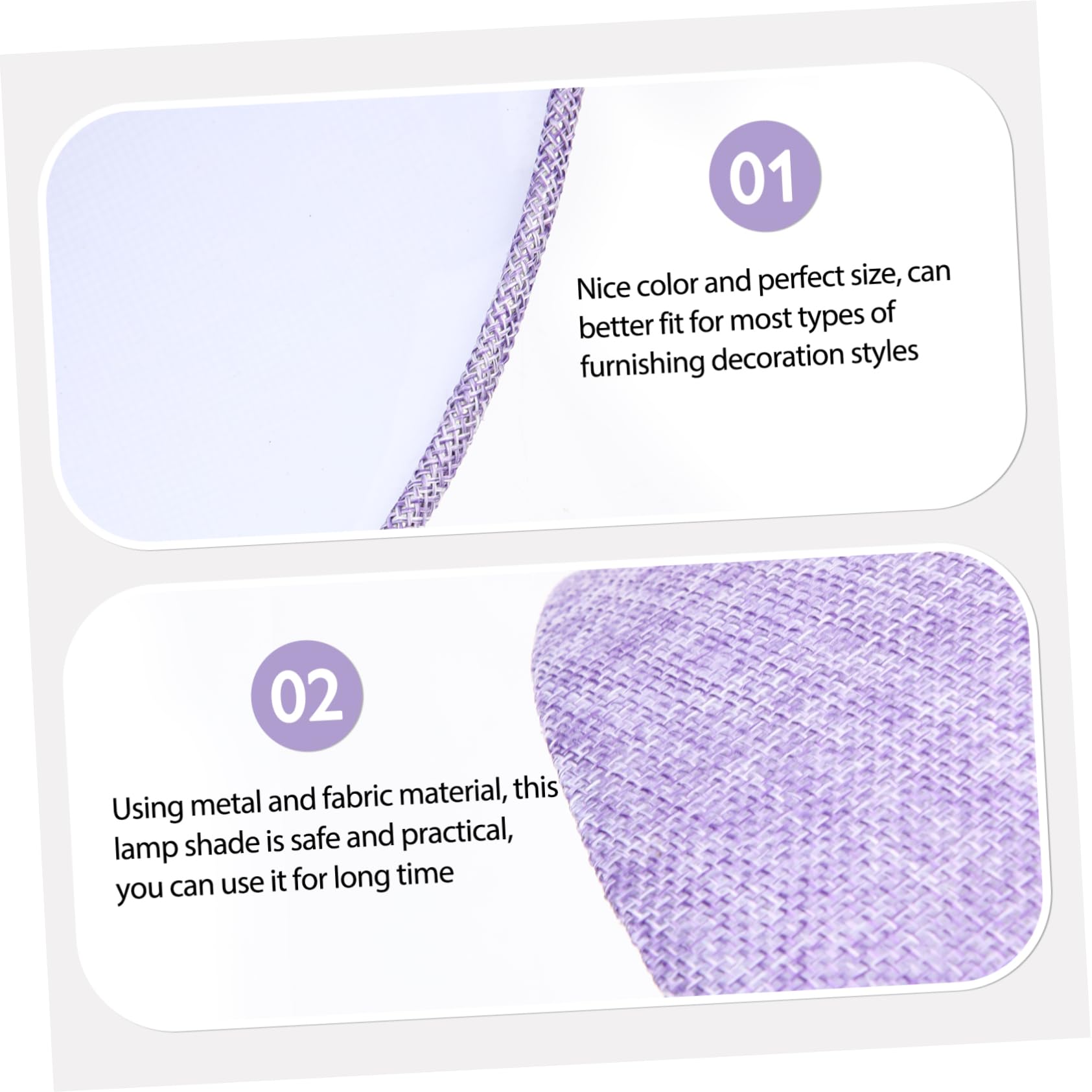 BESTonZON Pantalla y E27 de Lino Pequeña de Lámpara Compatible E14 Material de Tela y Metal para Lámpara de Escritorio y Pared Adecuado para Estudio y Hogar