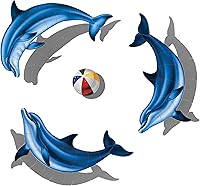 Vista 4 de Dolphin Group - Mosaico de porcelana para piscina (10 x 10 pulgadas)